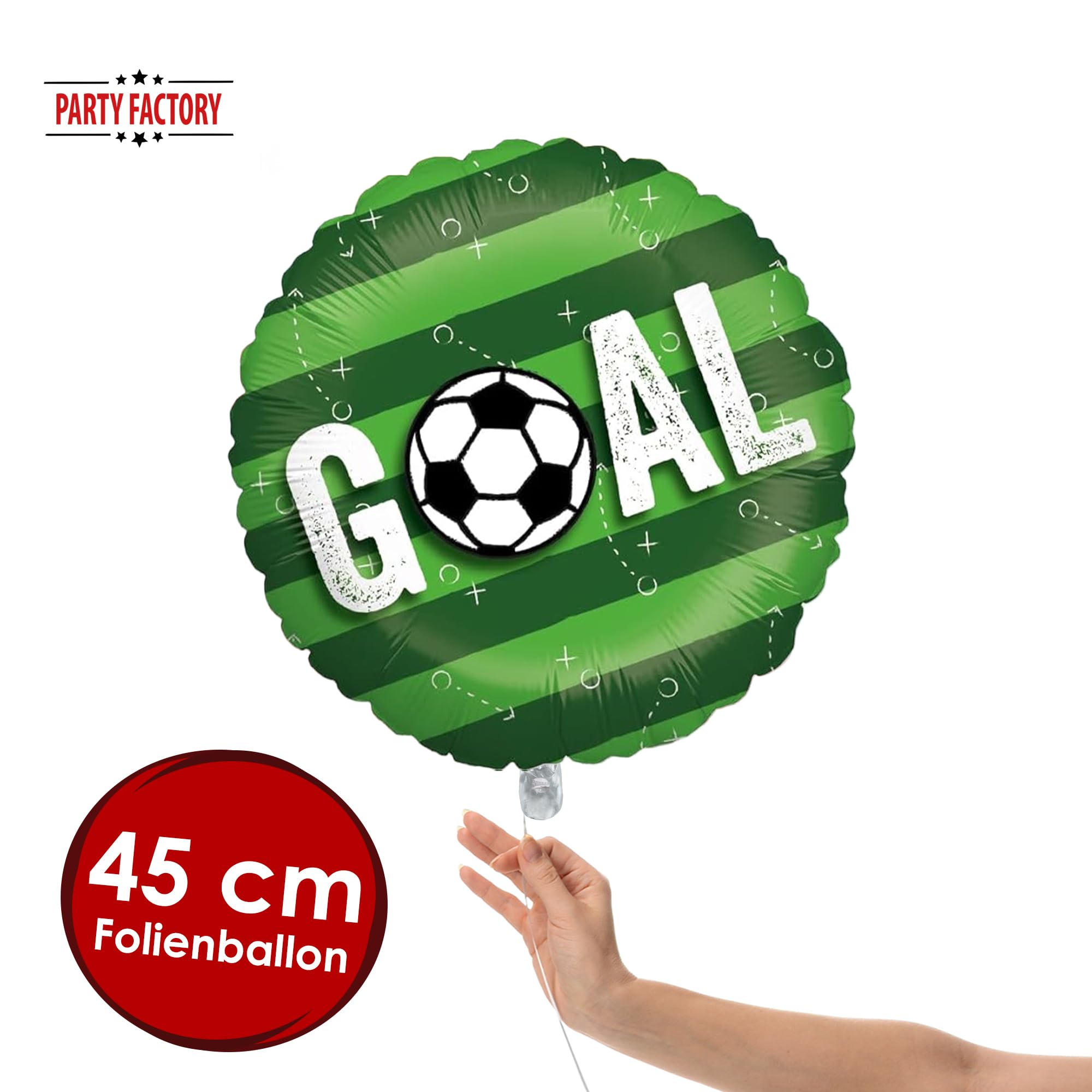 Folienballon Fußball Goal Rund 45cm Motiv 1 2