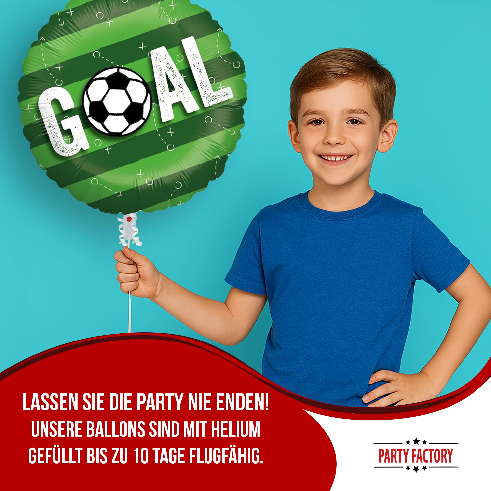 Folienballon Fußball Goal Rund 45cm Motiv 1 3