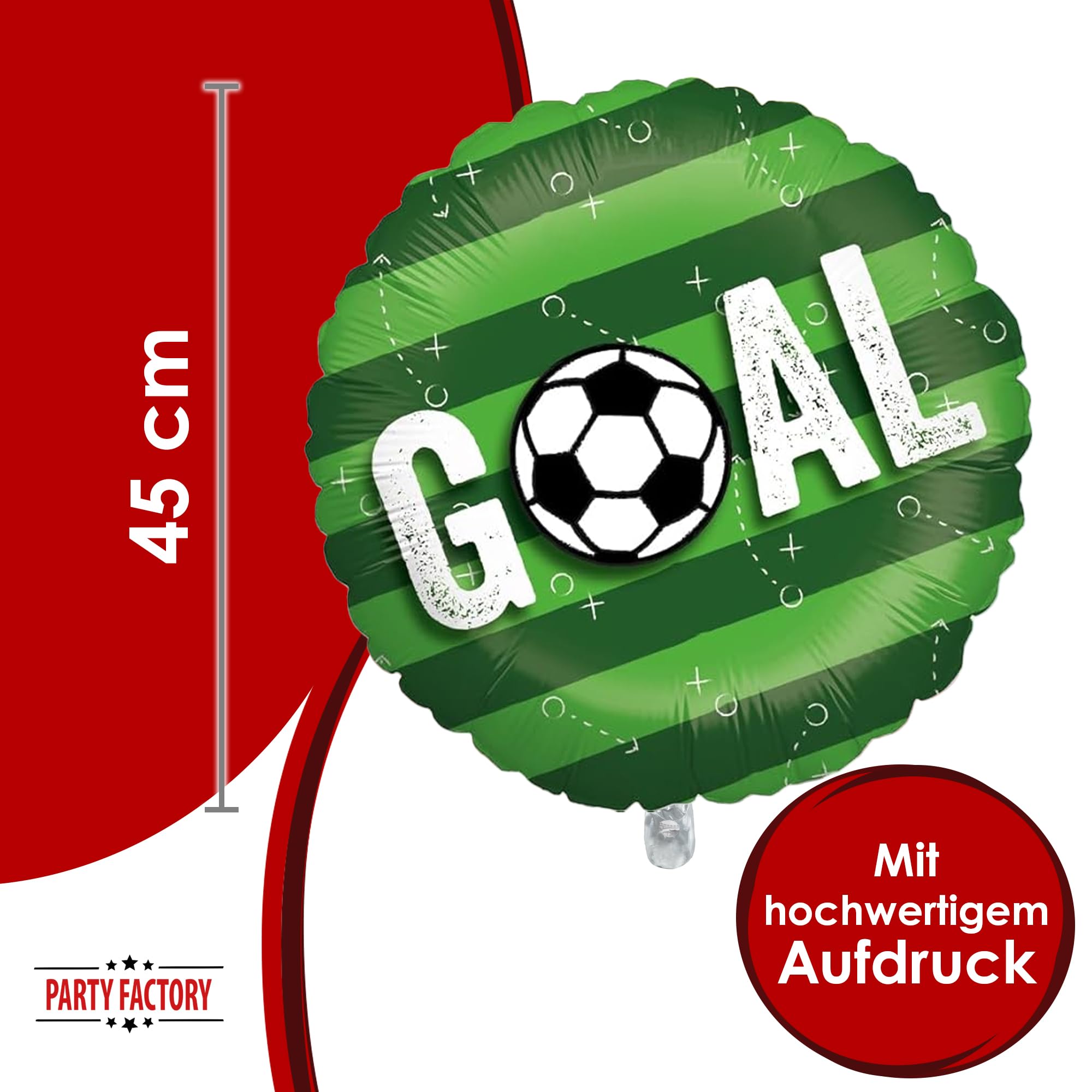 Folienballon Fußball Goal Rund 45cm Motiv 1 4