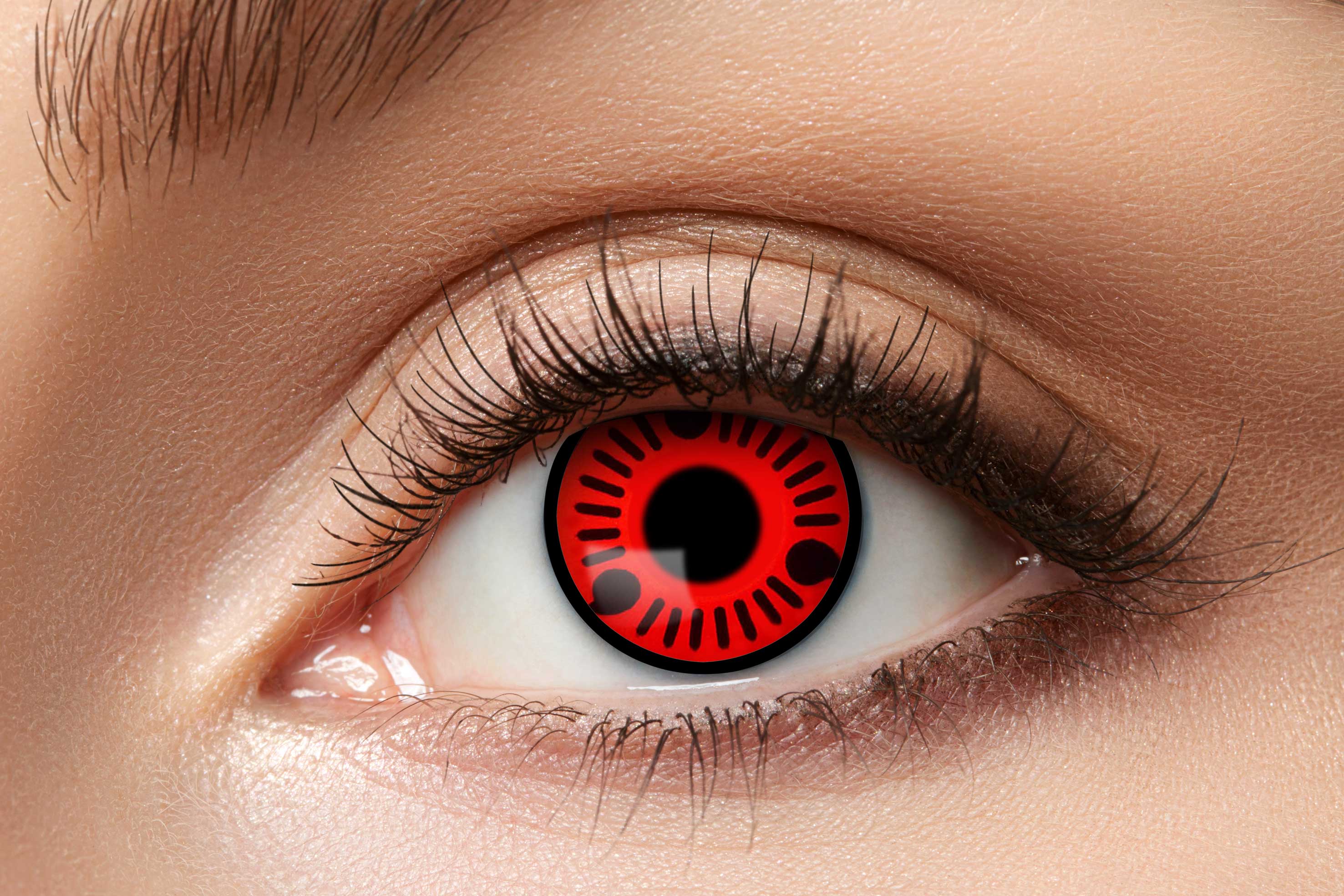 Zoelibat Eyecatcher 12 Monats-Kontaktlinsen Red Itachi