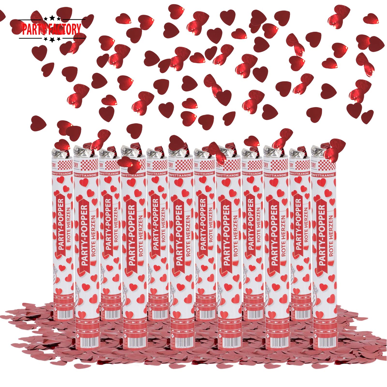 Party Popper 40cm Rote Herzen 2