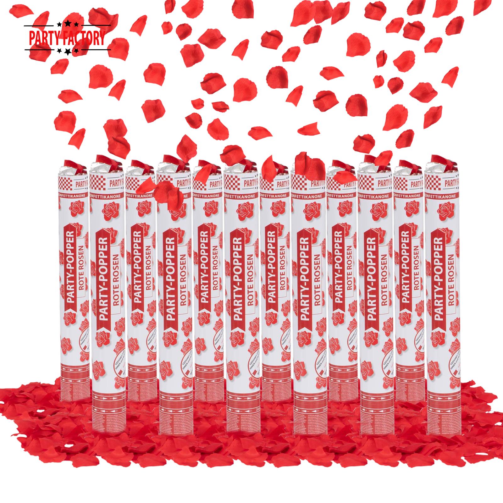 Party Popper 40cm Rote Rosen 2