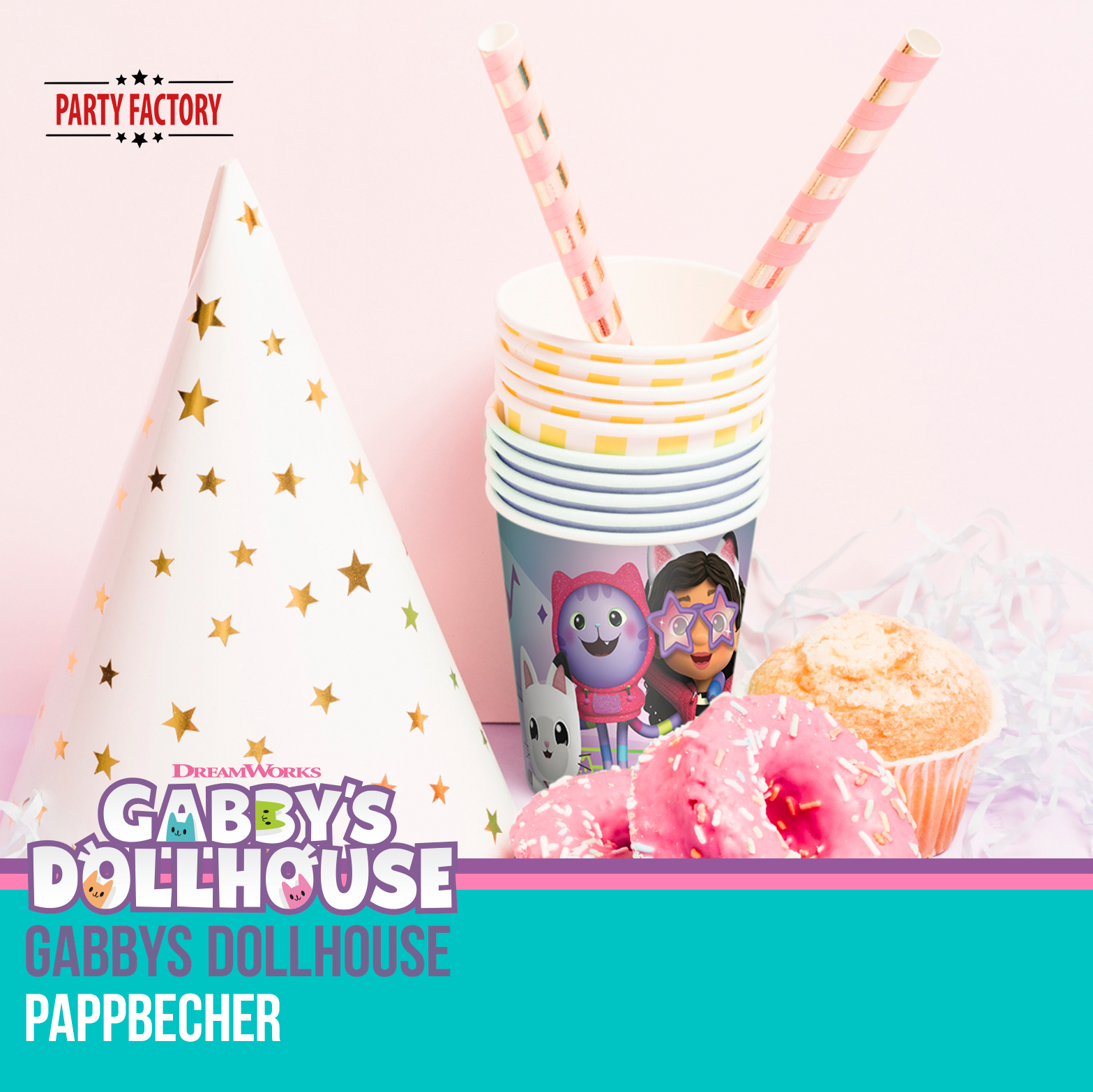 Gabby’s Dollhouse Pappbecher 8 Stück 3