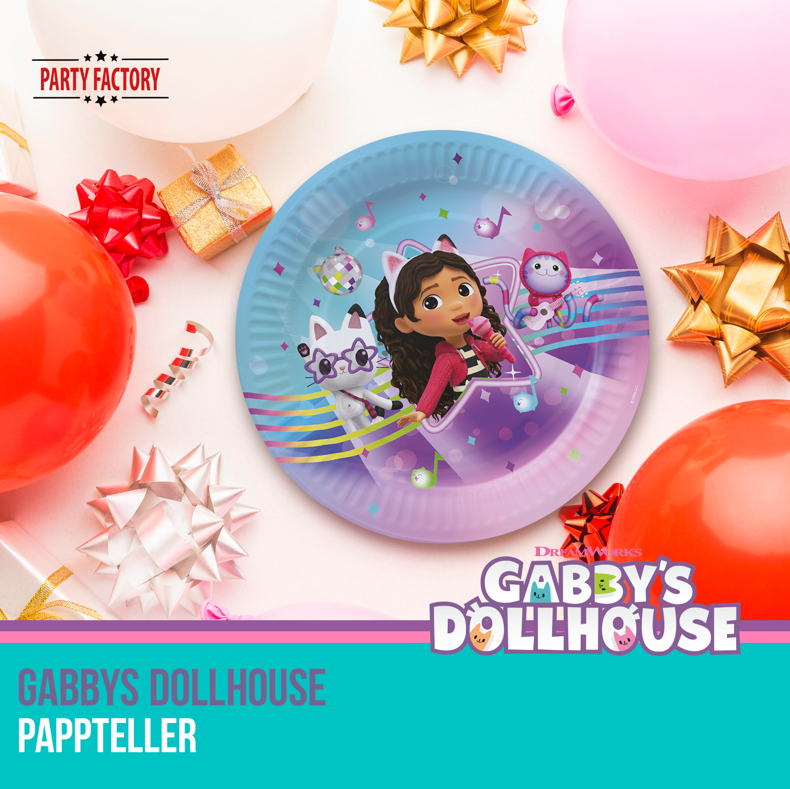 Gabby’s Dollhouse Pappteller 8 Stück – Party Teller für Kindergeburtstag 2