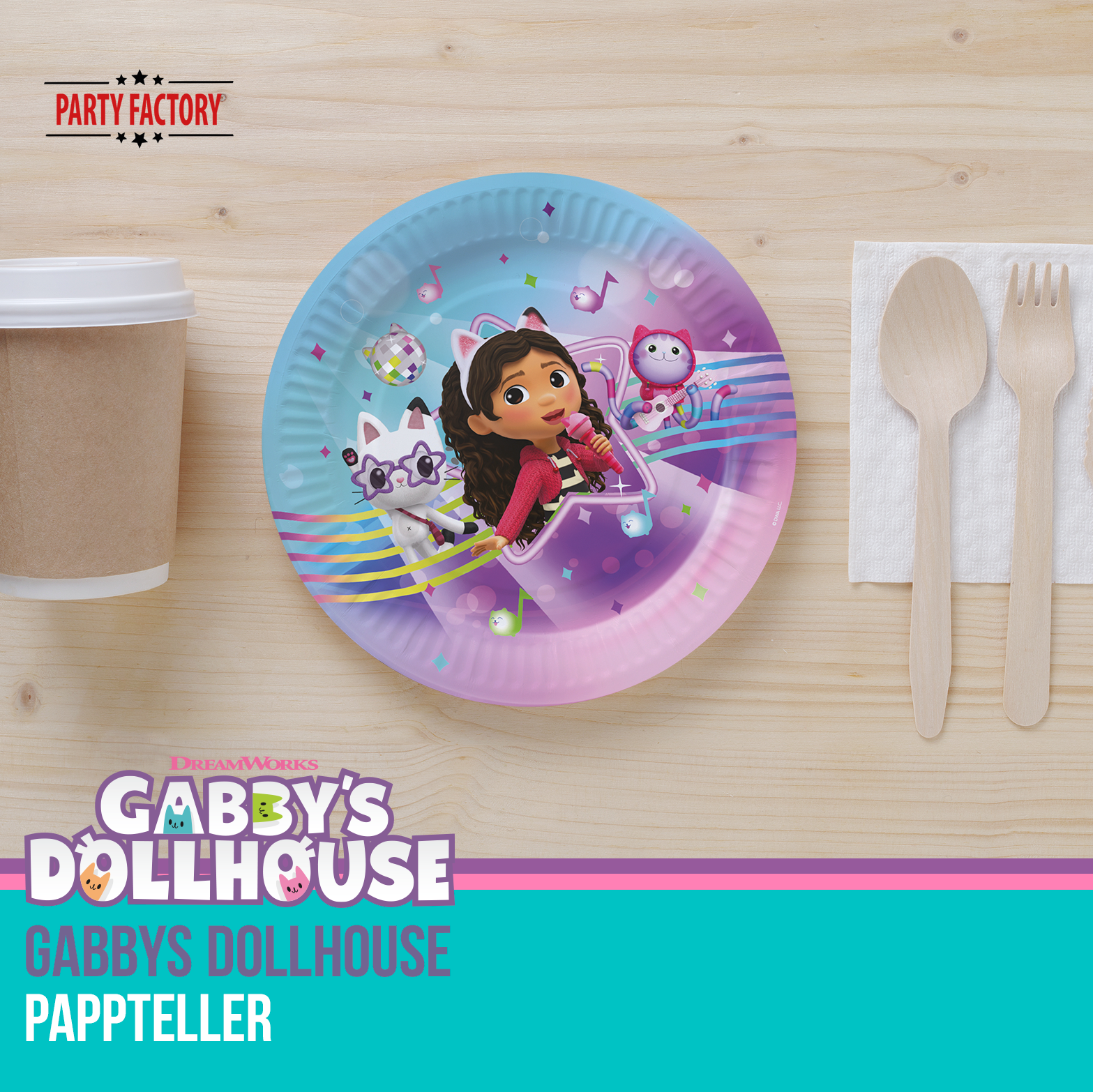 Gabby’s Dollhouse Pappteller 8 Stück – Party Teller für Kindergeburtstag 6