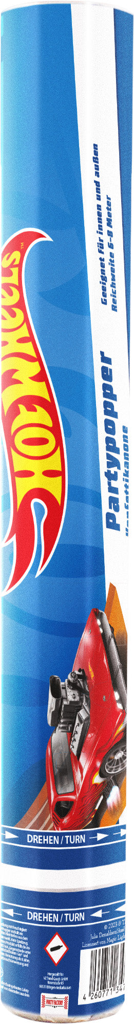 Hot Wheels Party Popper 40 cm Konfettikanone mehrfarbig