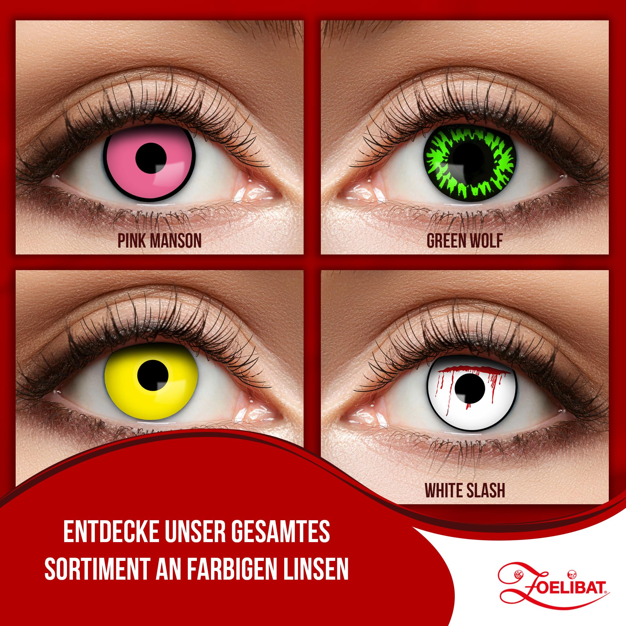 Zoelibat Eyecatcher Wochen-Kontaktlinsen Yellow Crow Eye 8