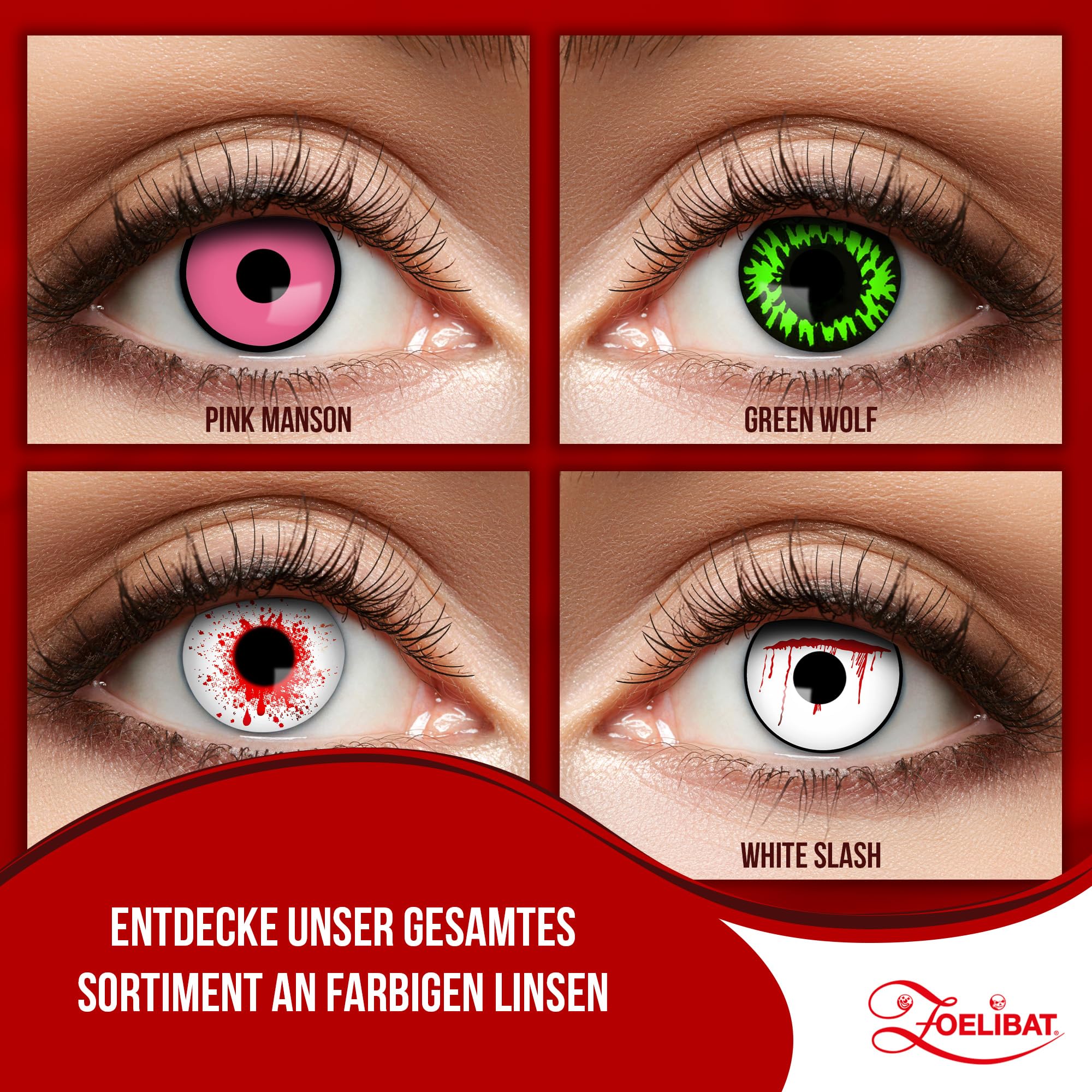 Zoelibat Eyecatcher Wochen-Kontaktlinsen Bloodshot 3 8