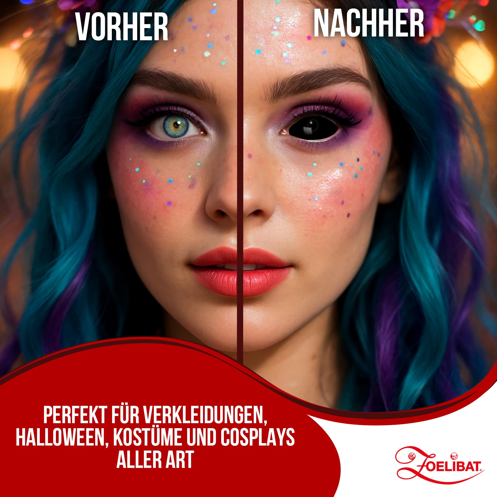 Zoelibat Eyecatcher Sclera 6 Monats-Kontaktlinsen Black Eye 3