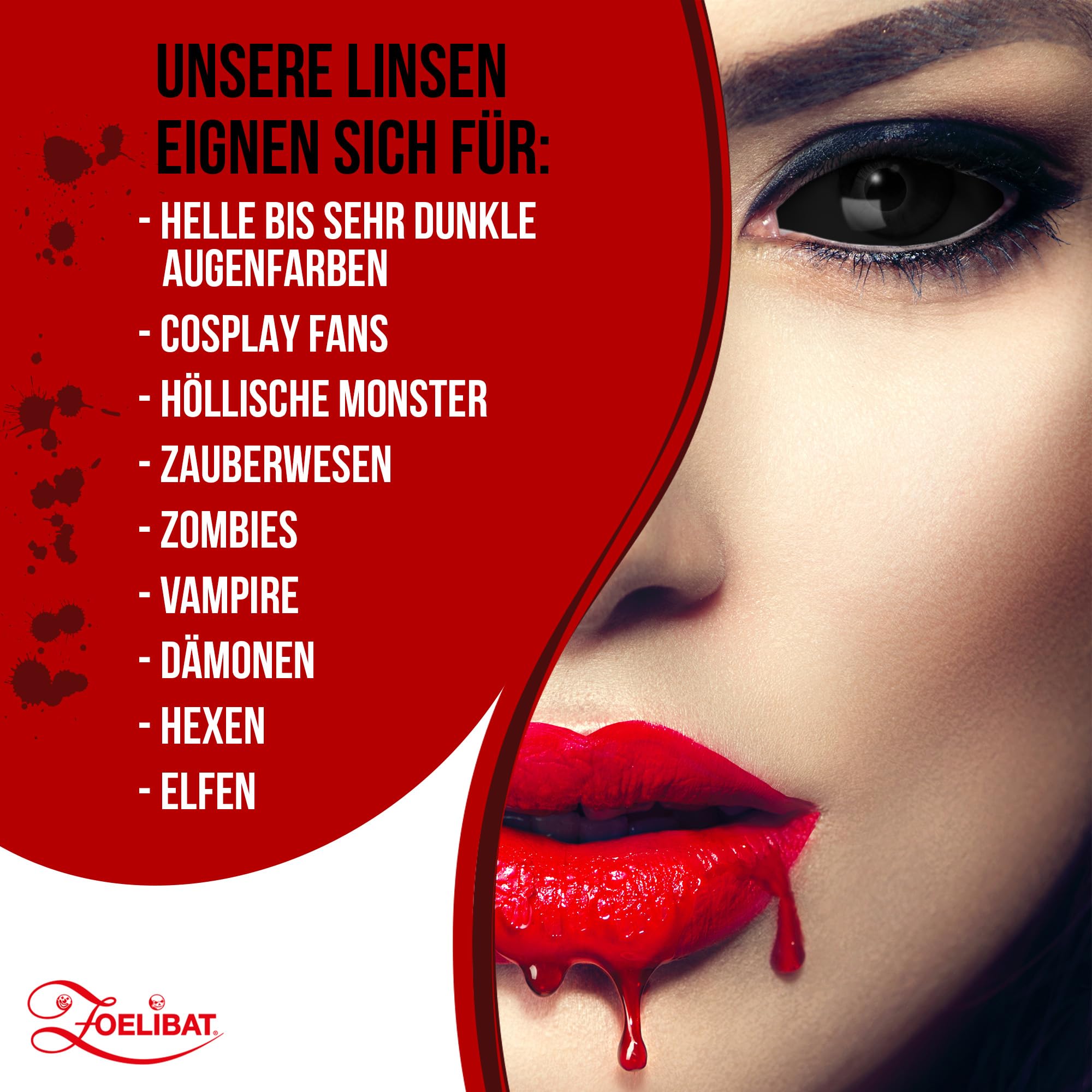 Zoelibat Eyecatcher Sclera 6 Monats-Kontaktlinsen Black Eye 4