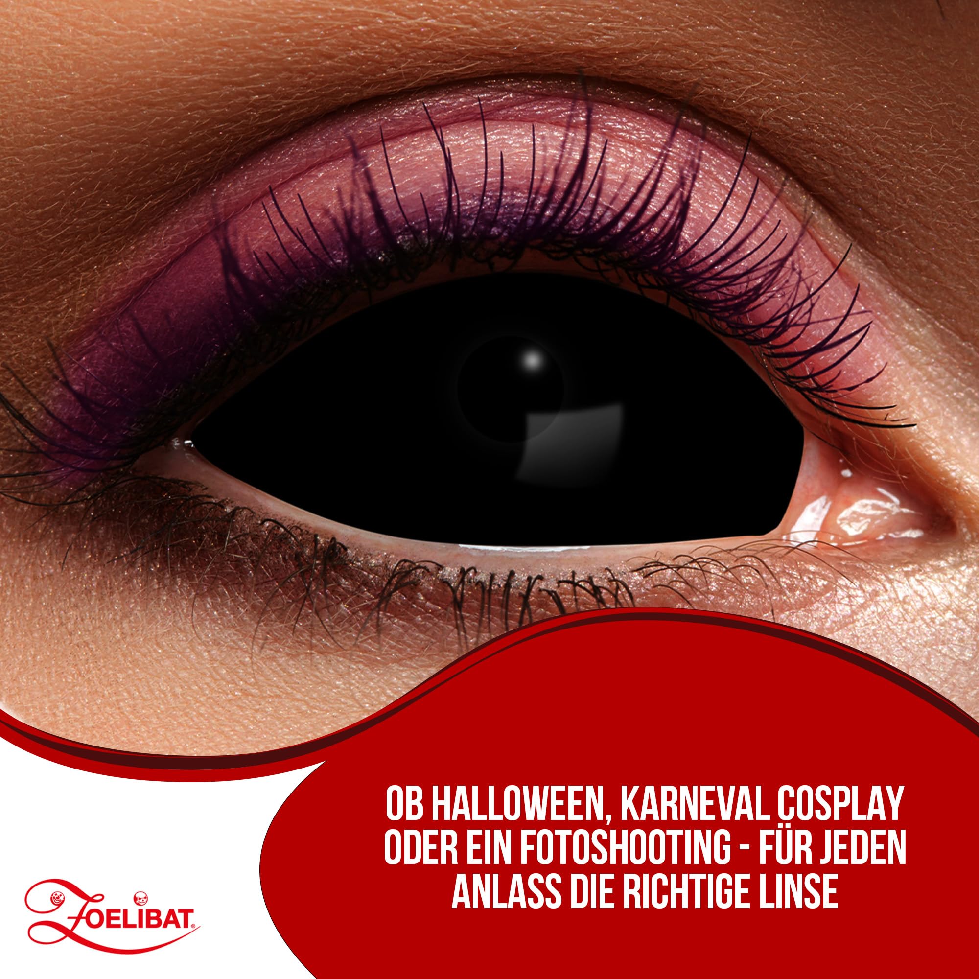 Zoelibat Eyecatcher Sclera 6 Monats-Kontaktlinsen Black Eye 6