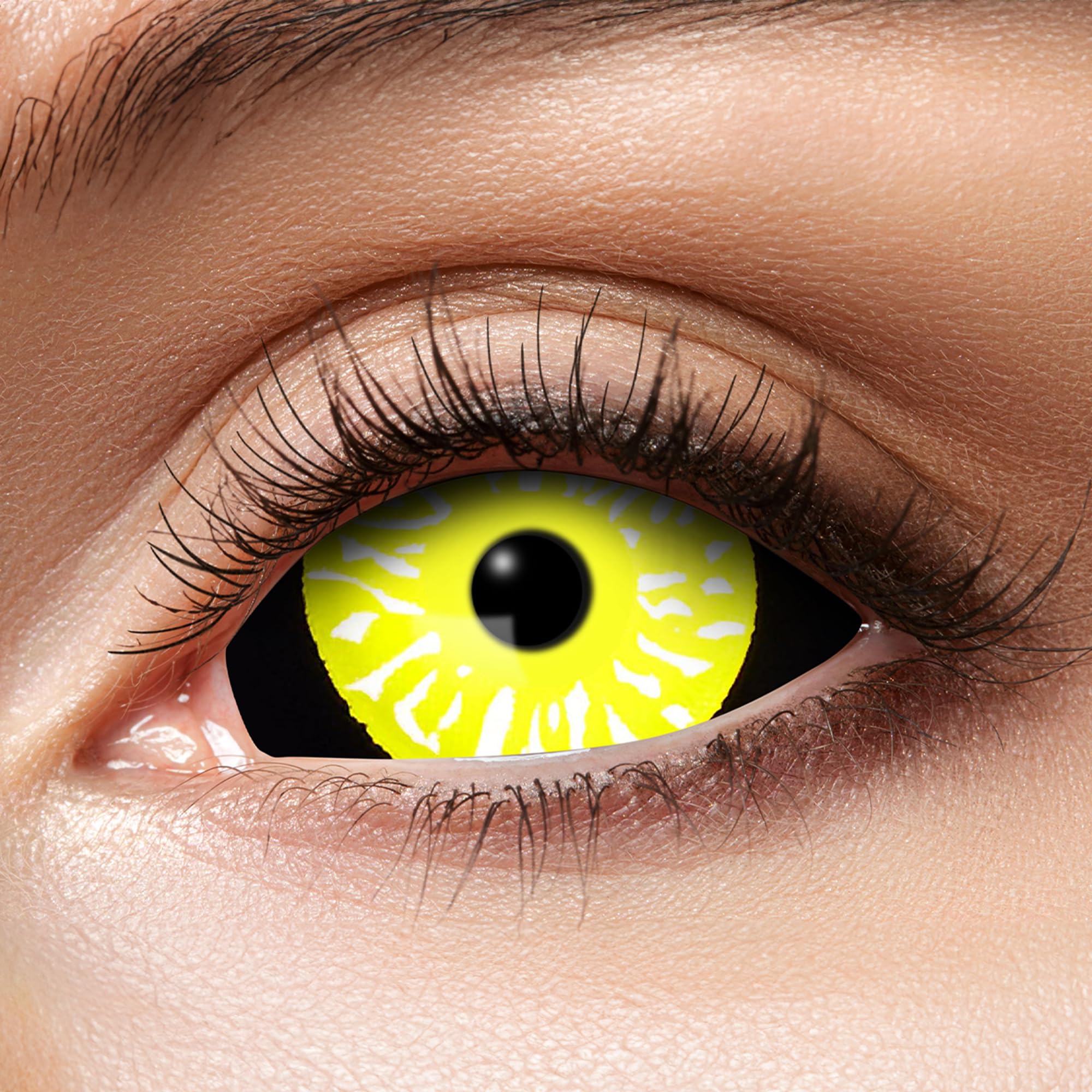 Zoelibat Eyecatcher Sclera 6 Monats-Kontaktlinsen Black Yellow 2
