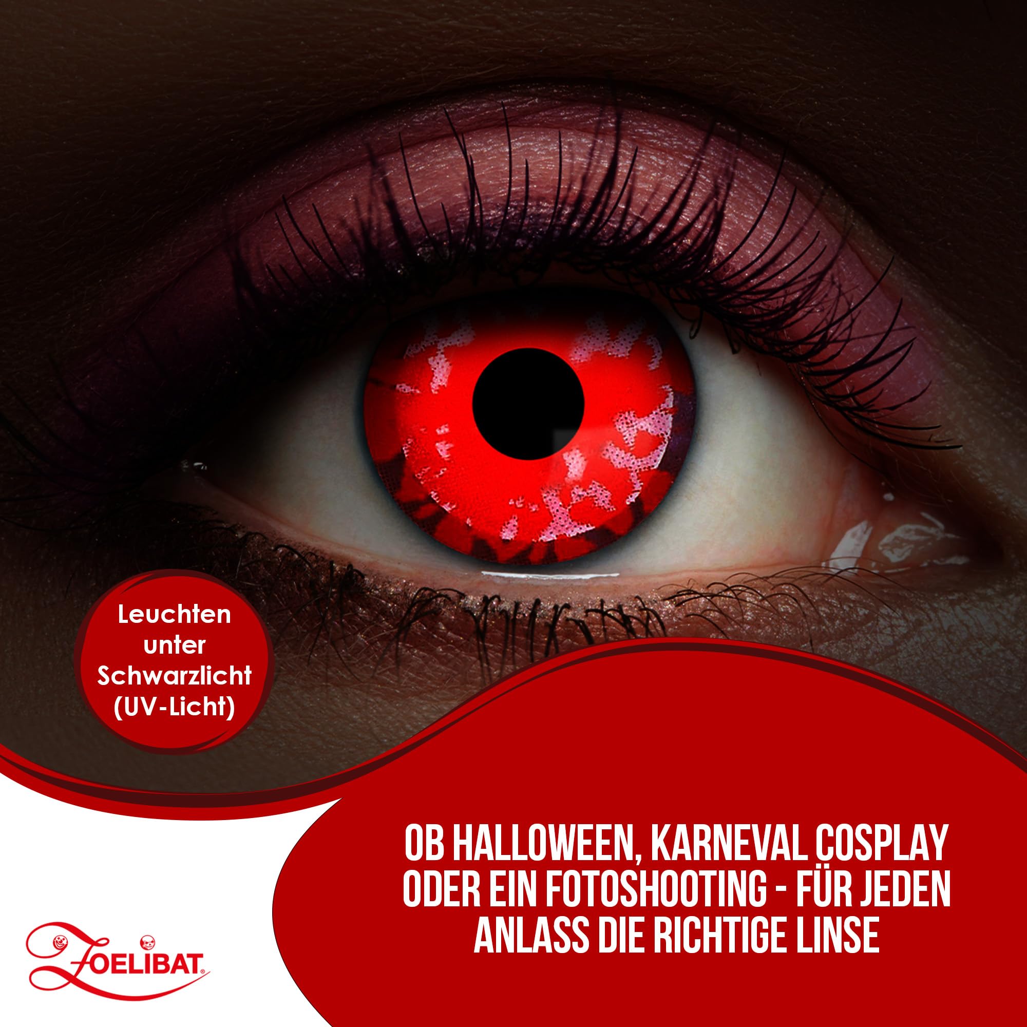 Zoelibat Eyecatcher UV 12 Monats-Kontaktlinsen Flash Red Diamond 6