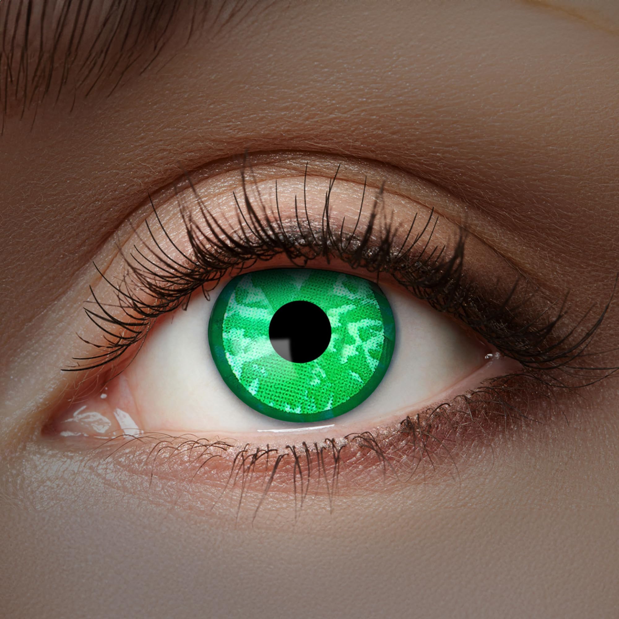 Zoelibat Eyecatcher UV 12 Monats-Kontaktlinsen Flash Green Diamond