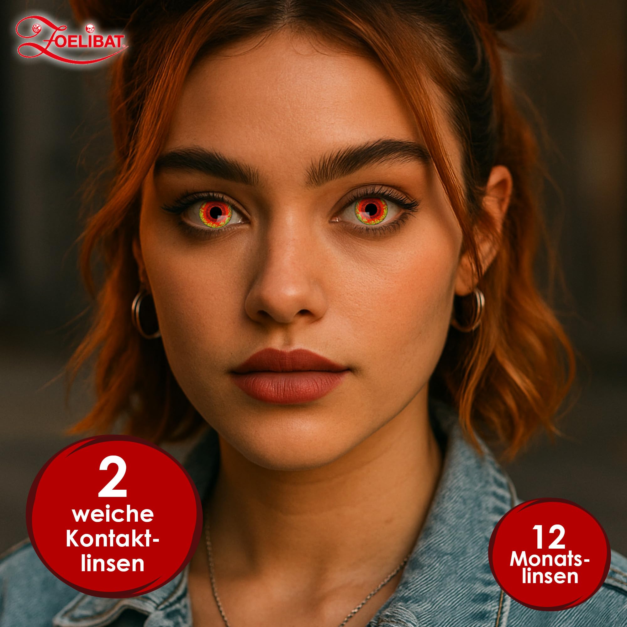 Zoelibat Eyecatcher 12 Monats-Kontaktlinsen Red Monster 3