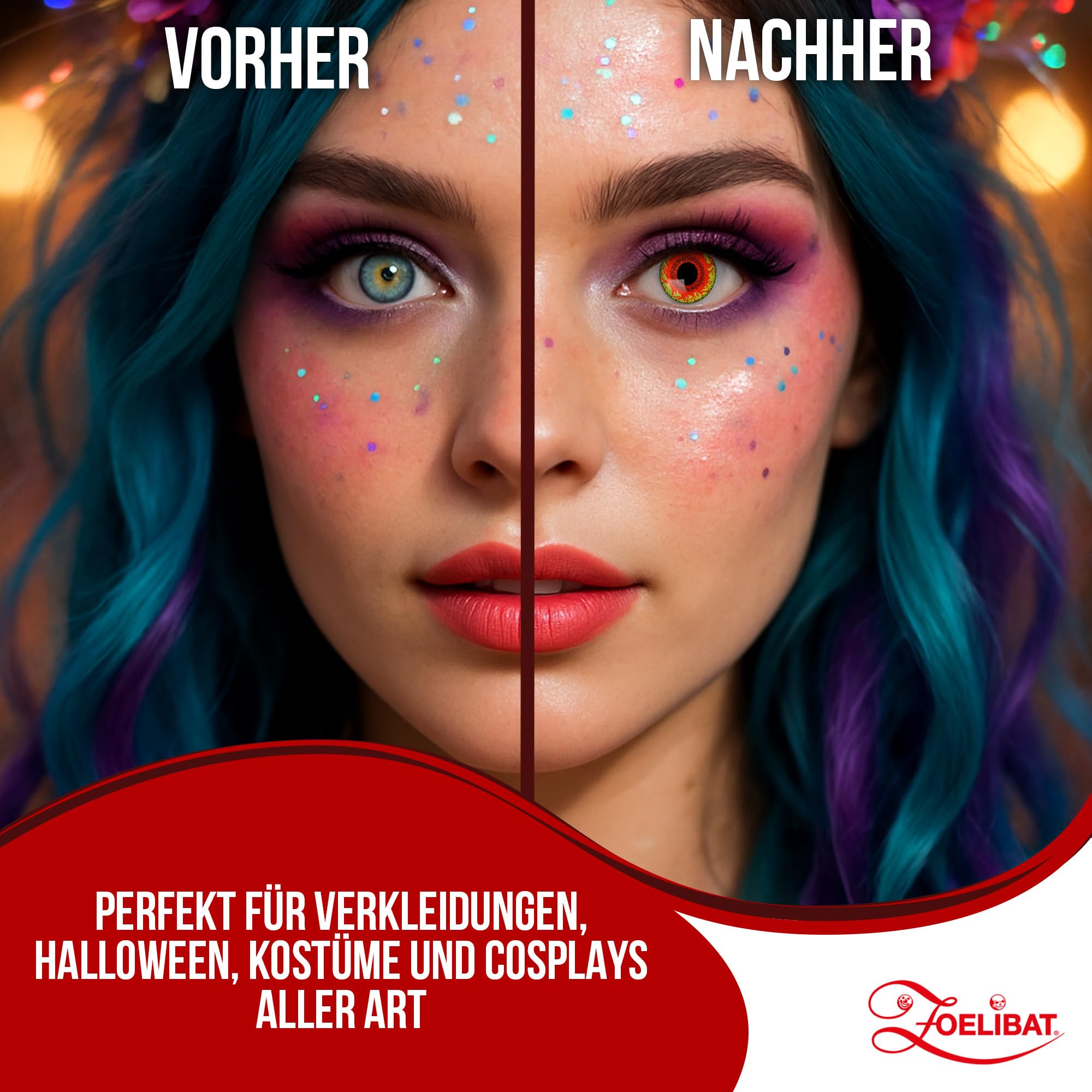 Zoelibat Eyecatcher 12 Monats-Kontaktlinsen Red Monster 4