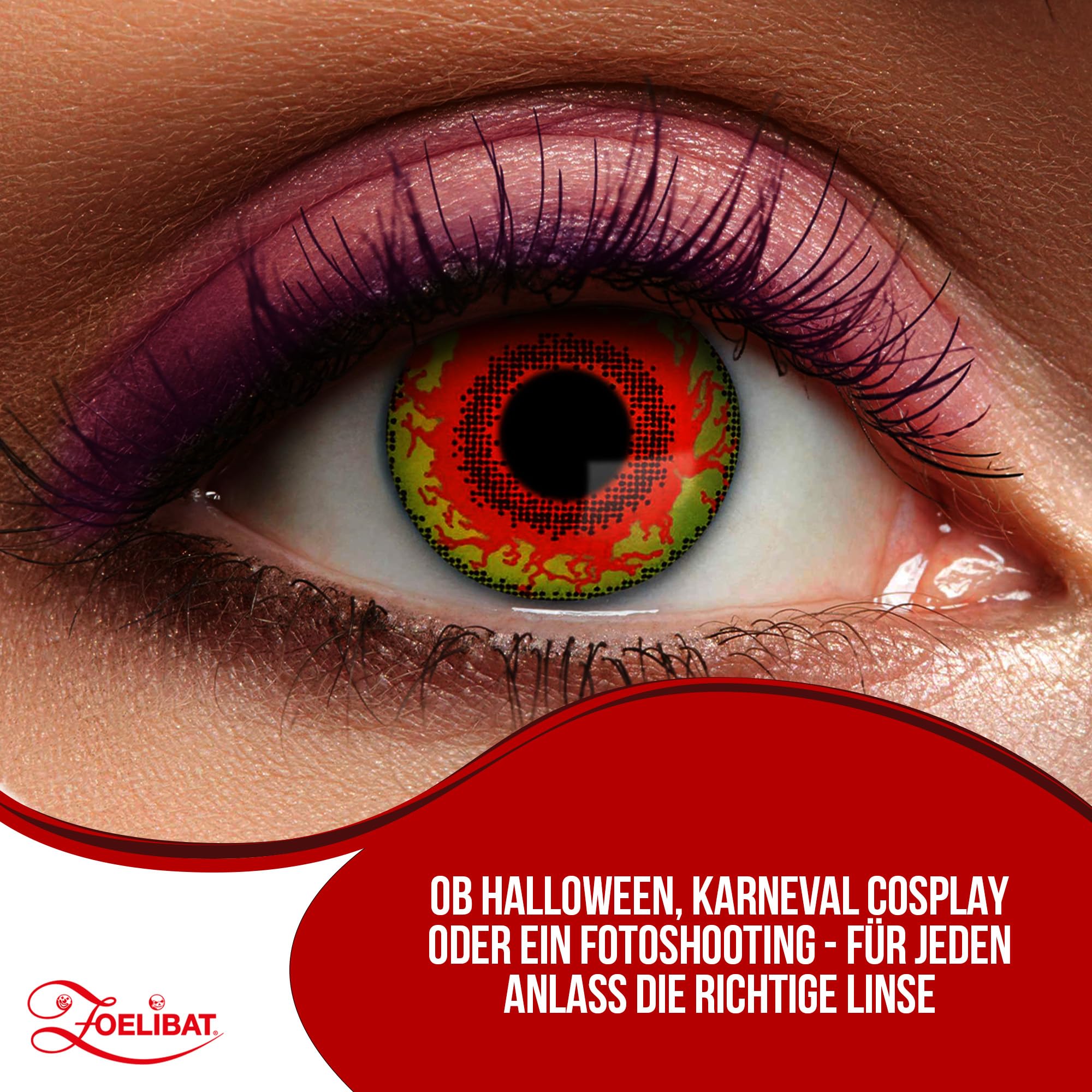 Zoelibat Eyecatcher 12 Monats-Kontaktlinsen Red Monster 7