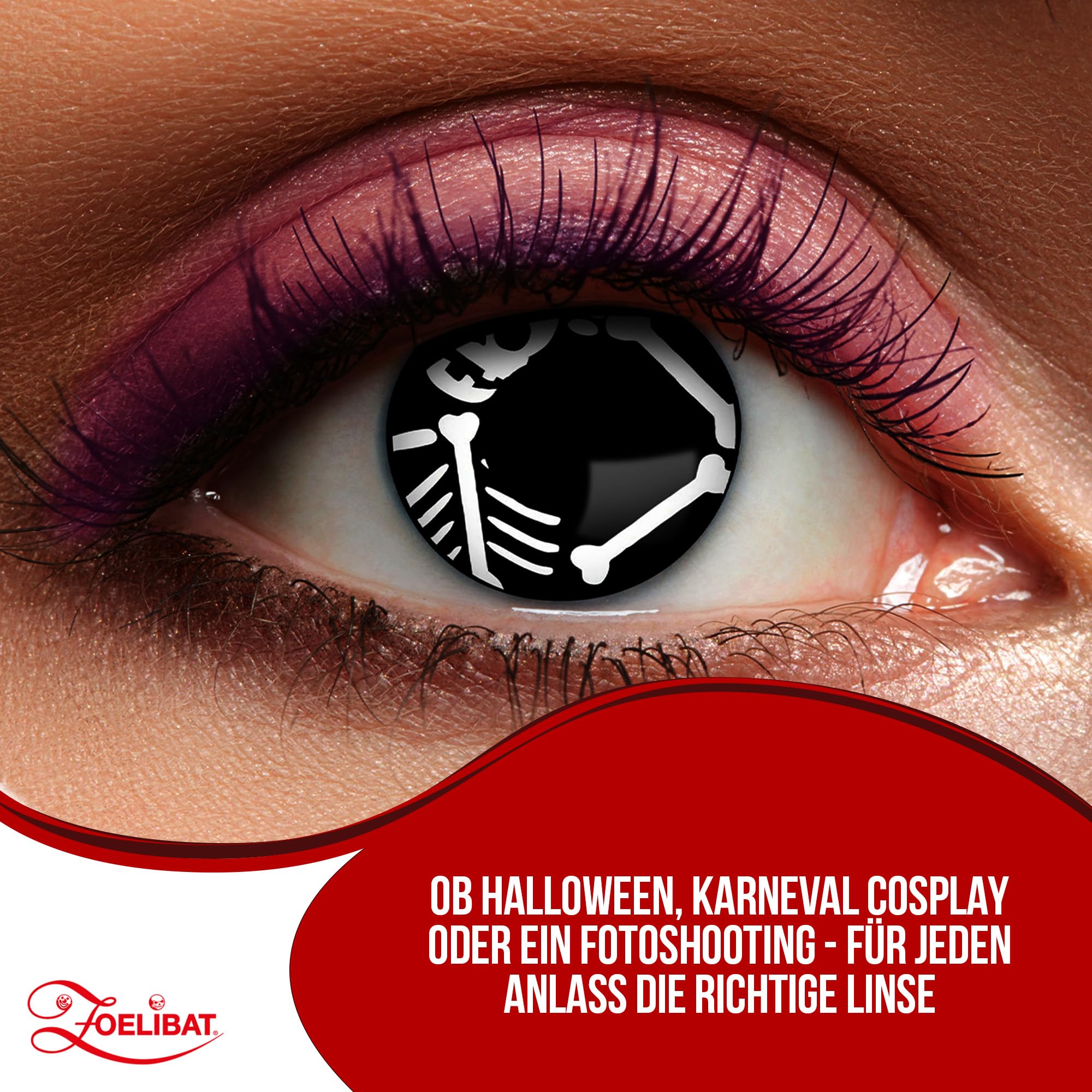 Zoelibat Eyecatcher 12 Monats-Kontaktlinsen Skelleton 6