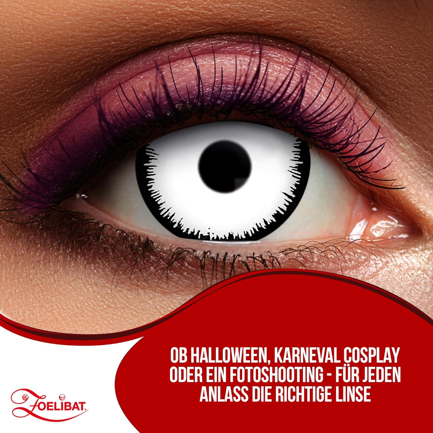 Zoelibat Eyecatcher Mini-Sclera 6 Monats-Kontaktlinsen Angelic White 7