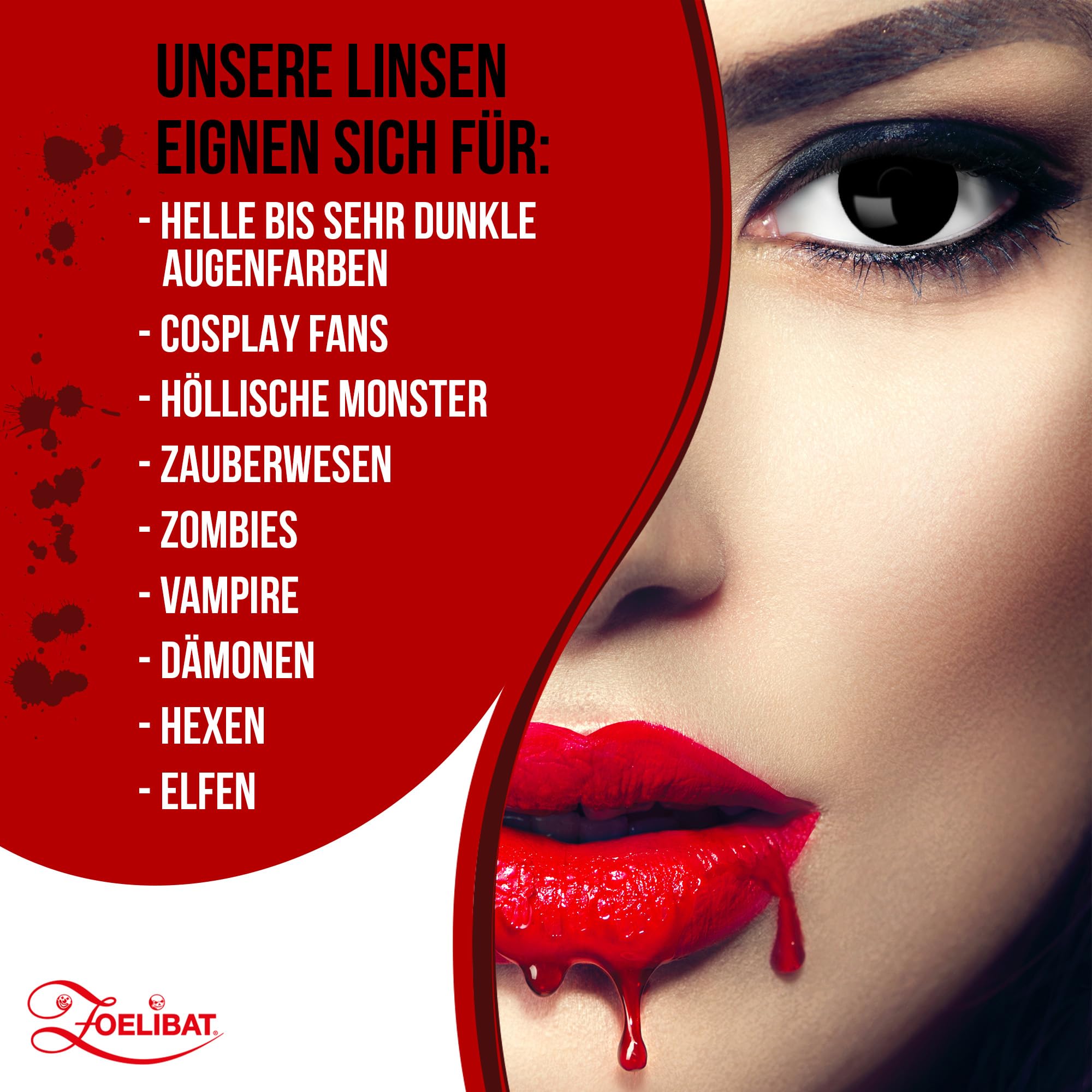 Zoelibat Eyecatcher 3 Monats-Kontaktlinsen White Zombie 5