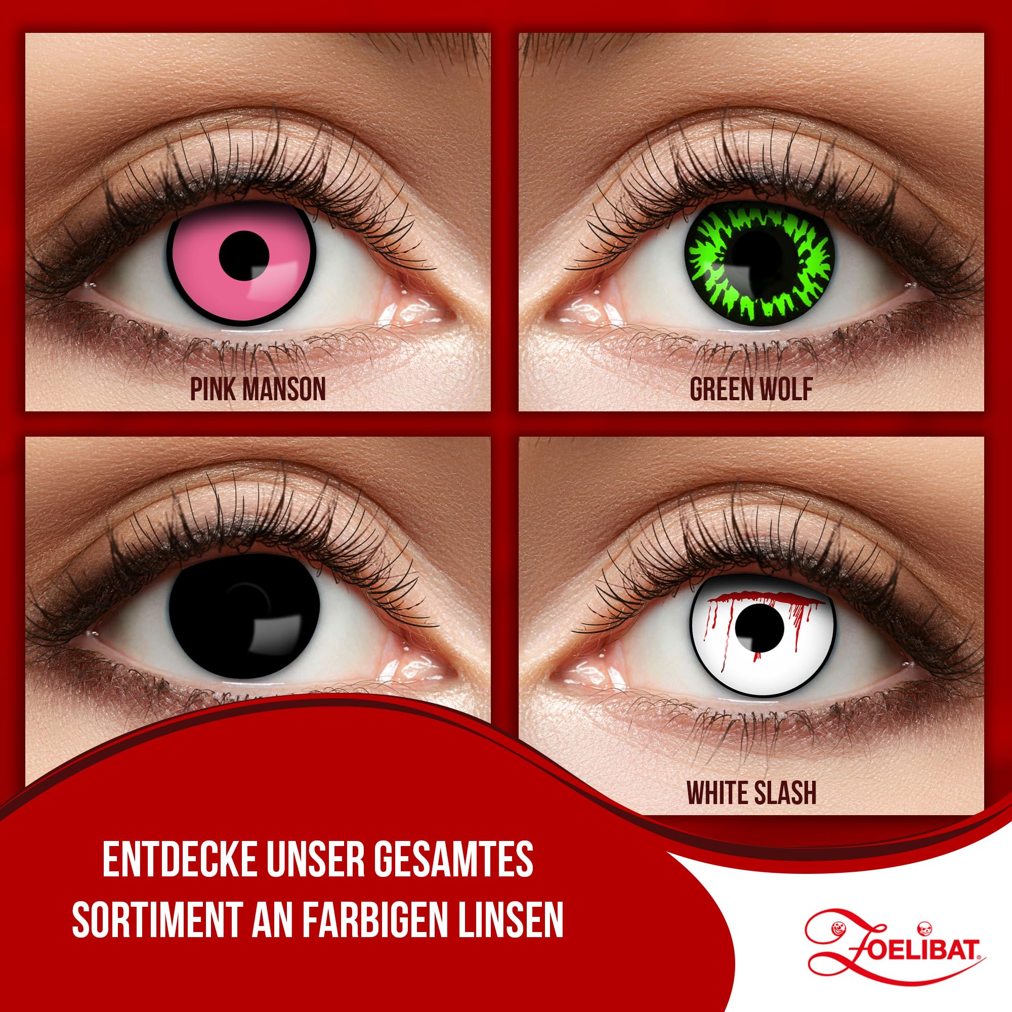 Zoelibat Eyecatcher 3 Monats-Kontaktlinsen White Zombie 8