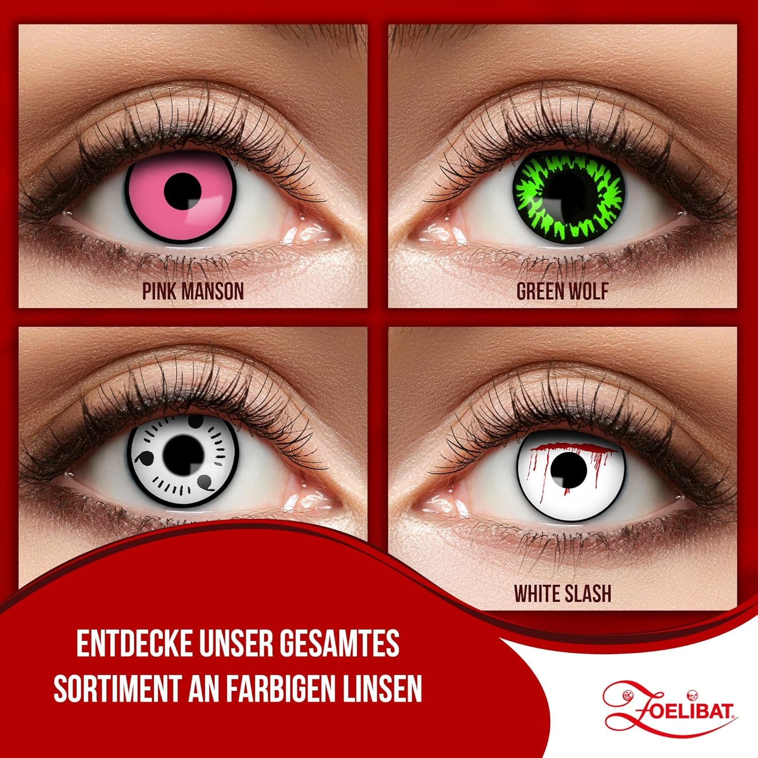 Zoelibat Eyecatcher 3 Monats-Kontaktlinsen White Itachi 7