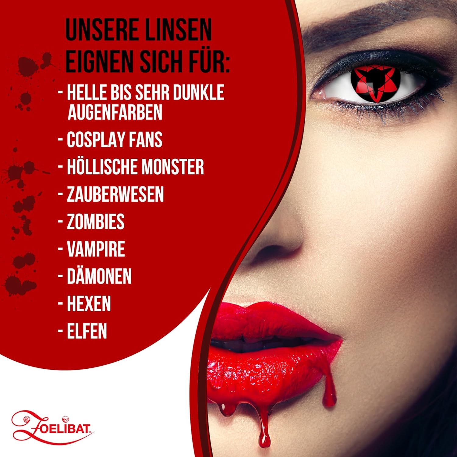 Zoelibat Eyecatcher 3 Monats-Kontaktlinsen Sasukes Mangekyo 4