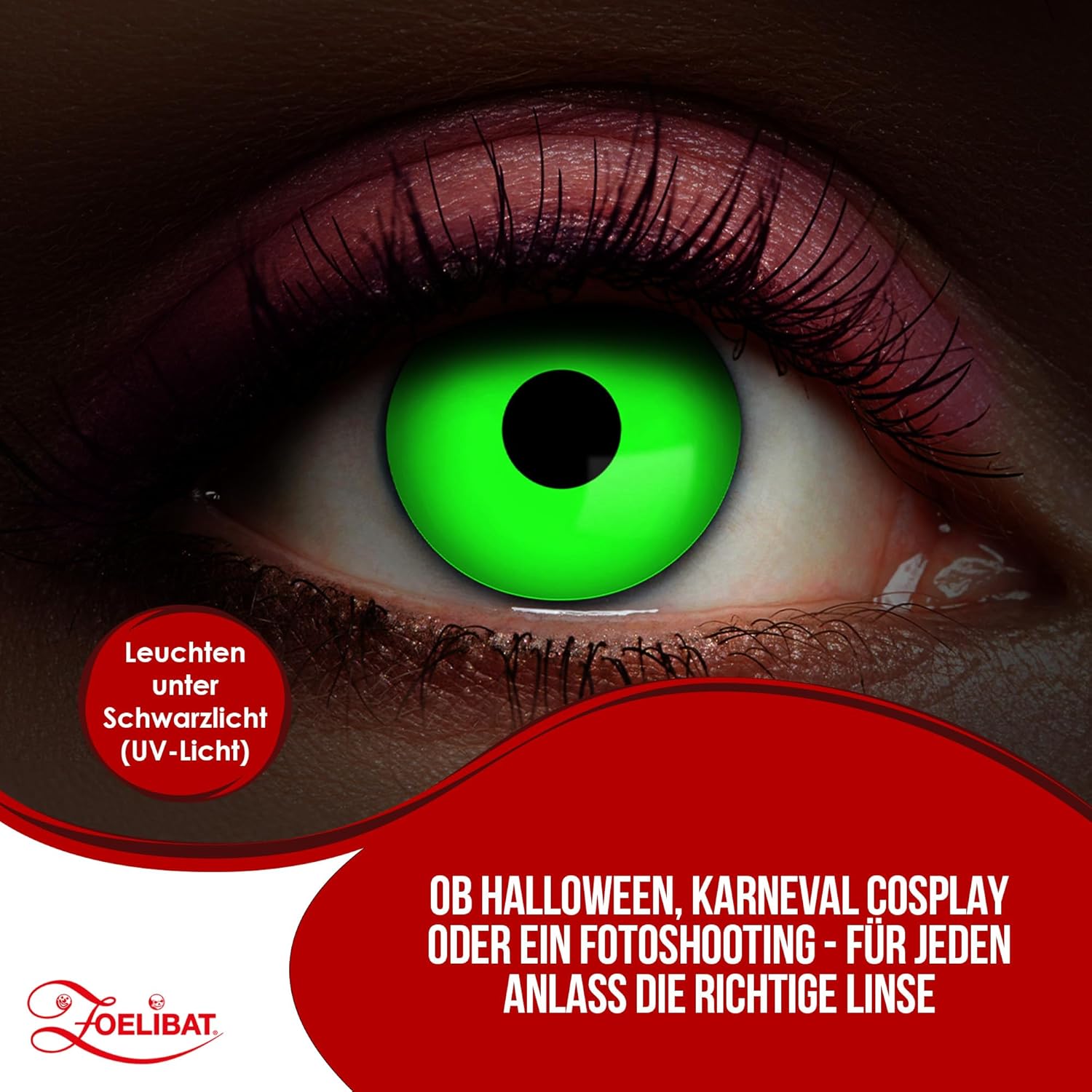 Zoelibat Eyecatcher UV 1 Monats-Kontaktlinsen Flash Green 6