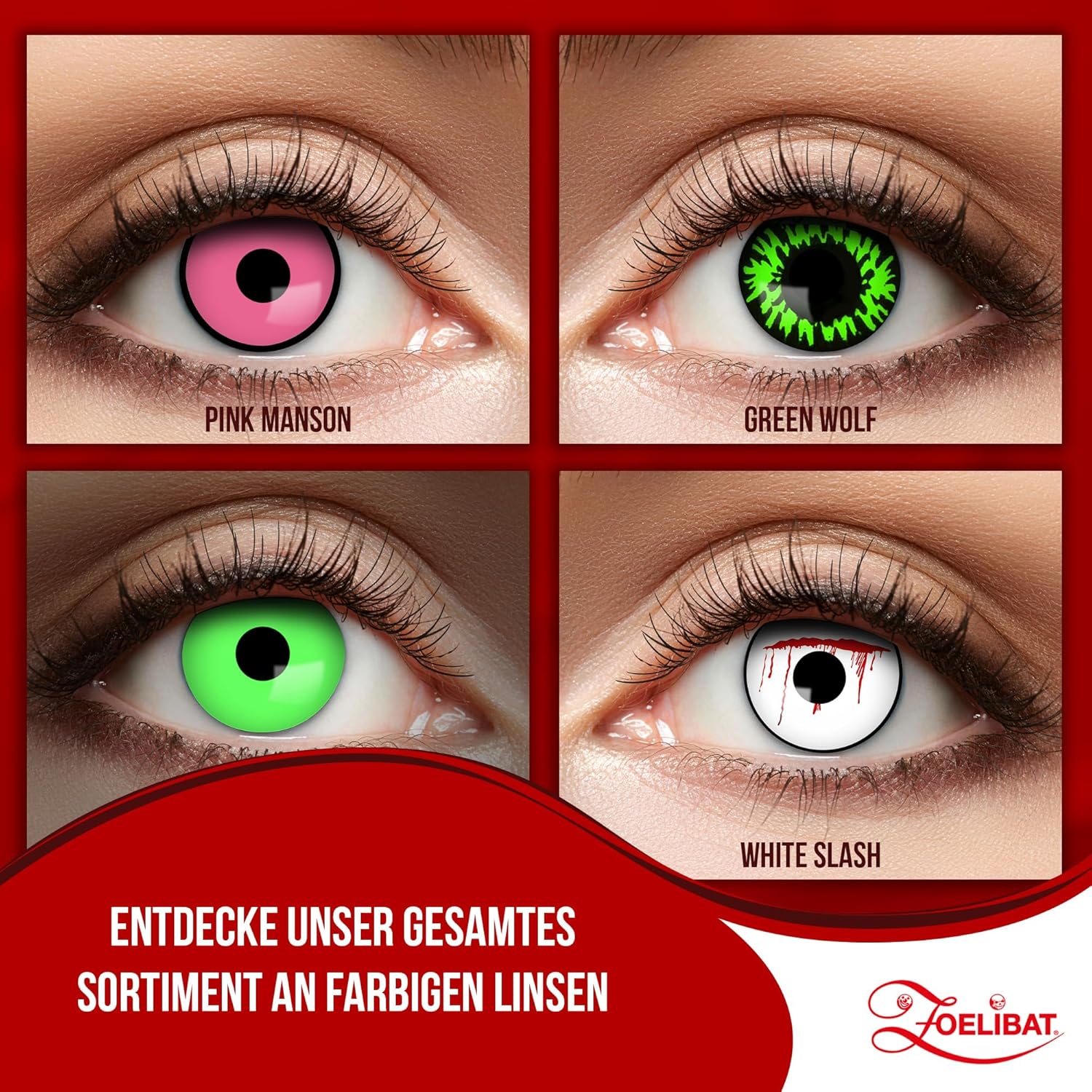 Zoelibat Eyecatcher UV 1 Monats-Kontaktlinsen Flash Green 7