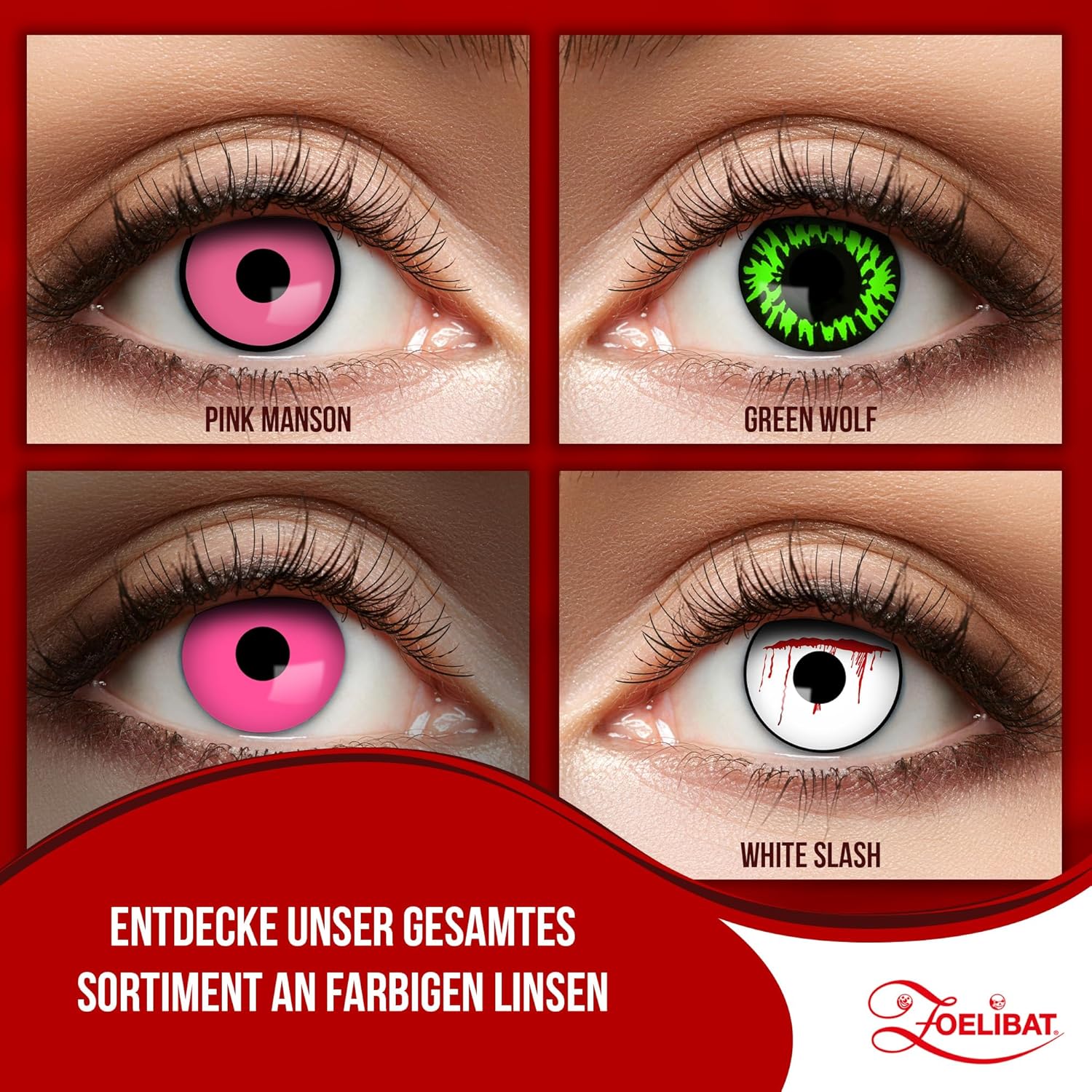 Zoelibat Eyecatcher UV 1 Monats-Kontaktlinsen Flash Pink 7