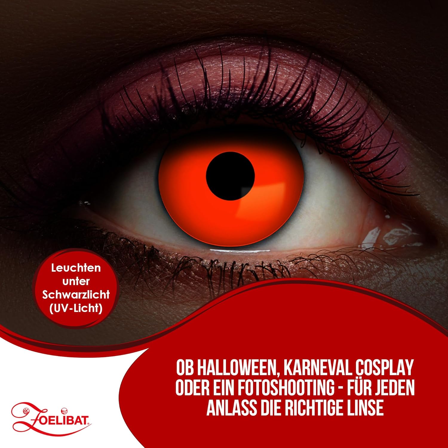 Zoelibat Eyecatcher UV 1 Monats-Kontaktlinsen Flash Orange 6
