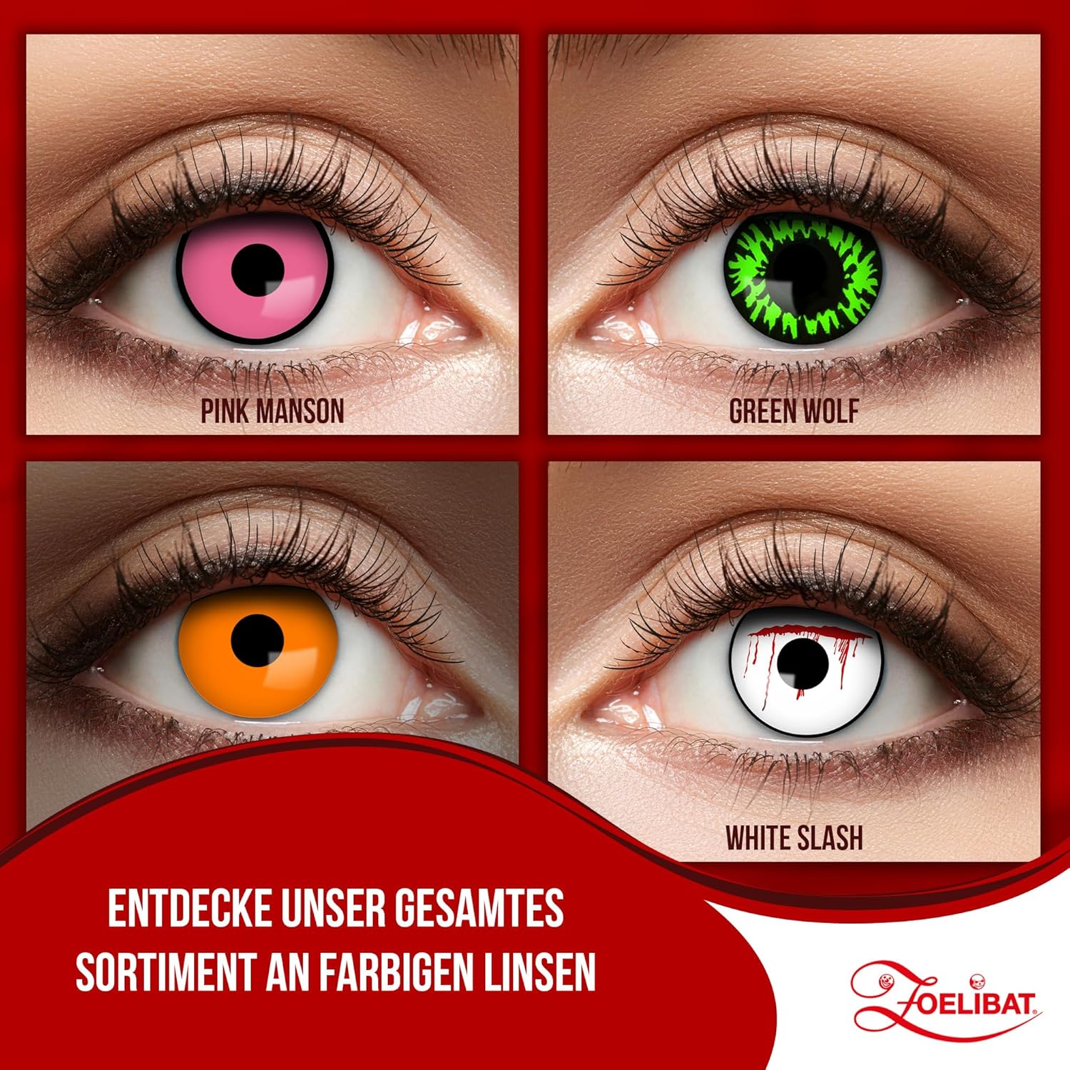 Zoelibat Eyecatcher UV 1 Monats-Kontaktlinsen Flash Orange 7