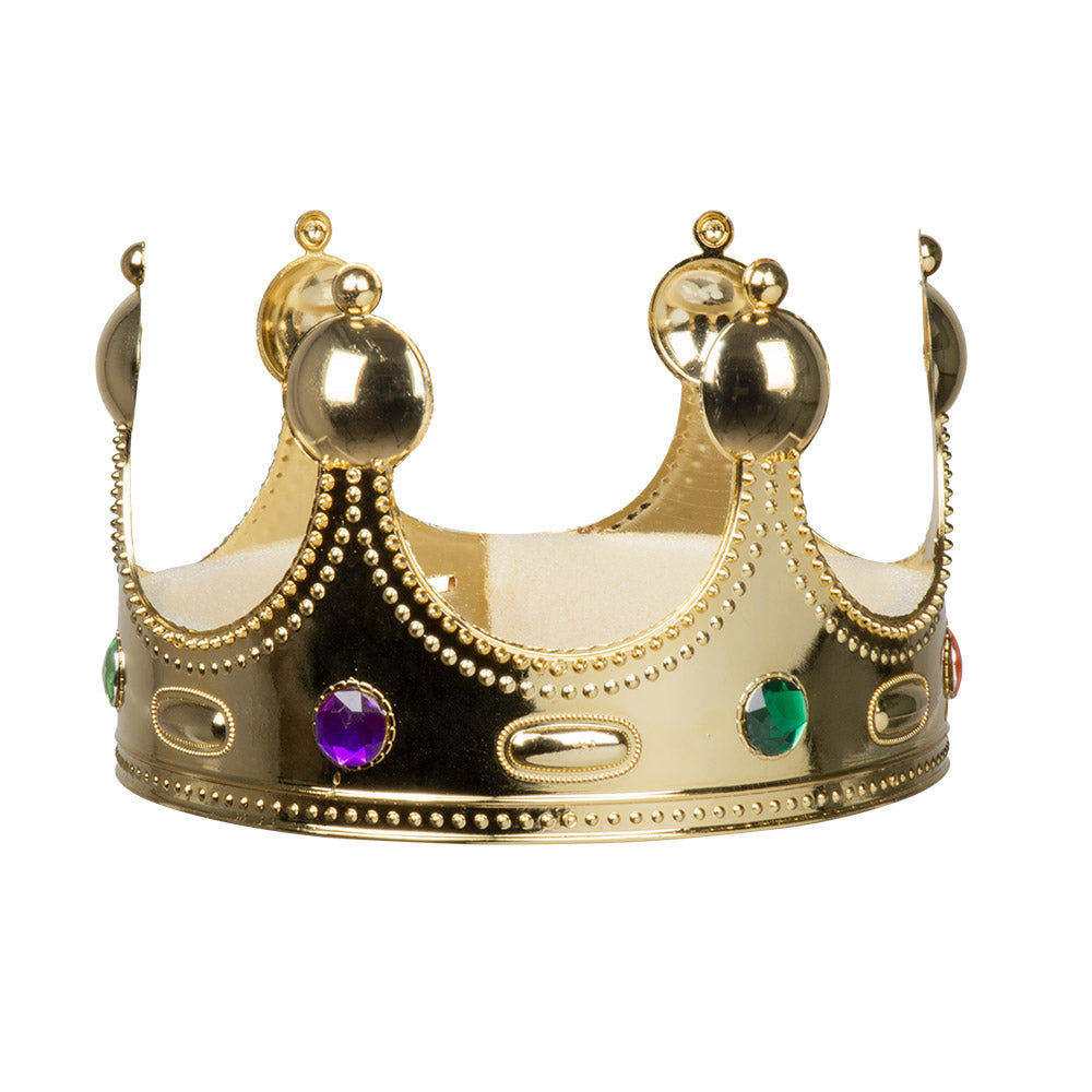 Kinderkrone König – Goldene Krone mit Juwelen für Kinderkostüm, Karneval & Party 2