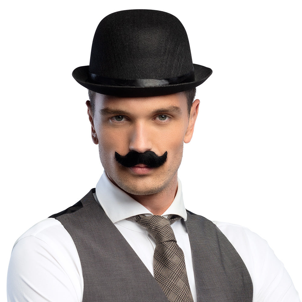 Melonehut Derby – Schwarzer Klassiker für Gentleman Kostüm, Karneval & Theater 6