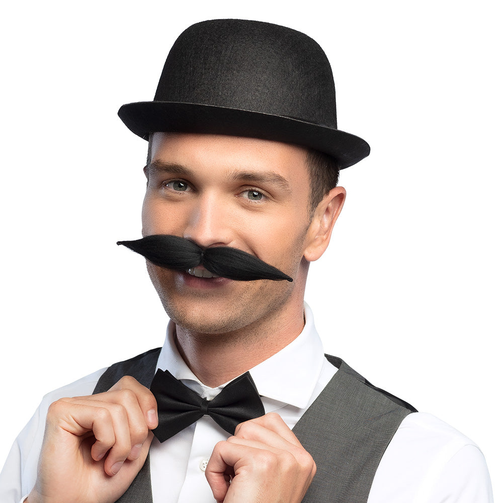 Melonehut Derby – Schwarzer Klassiker für Gentleman Kostüm, Karneval & Theater 7