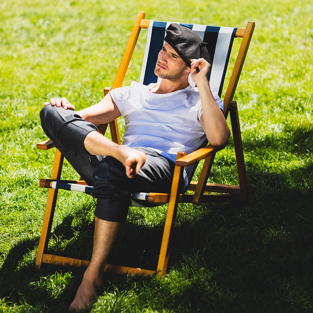 Barett Frankreich schwarz – Klassische Baskenmütze für Karneval & Kostüm 3