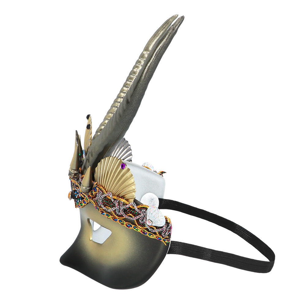 Augenmaske Voodoo Yemoja mit Hörnern – edle Maske für Halloween & Karneval 3