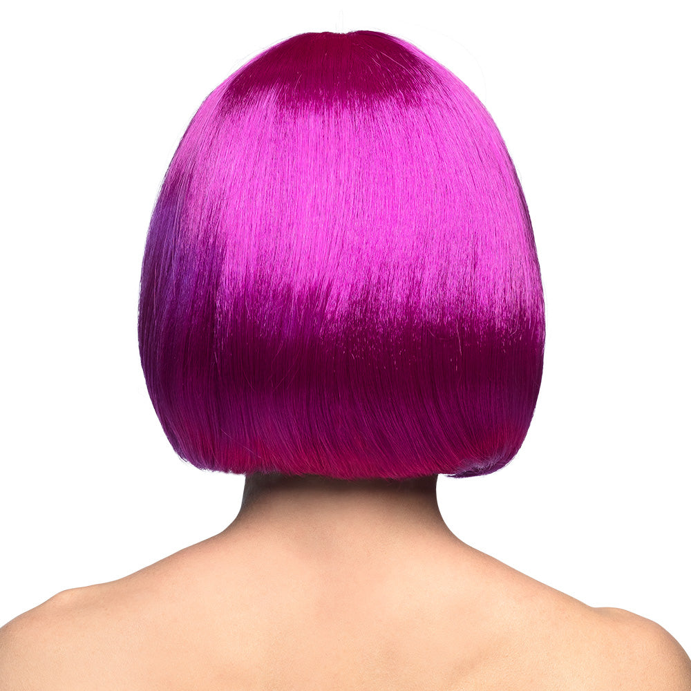 Perücke Cabaret Lila-Pink – Kurzhaar Bob mit Pony für Damen, Karneval & Party 3