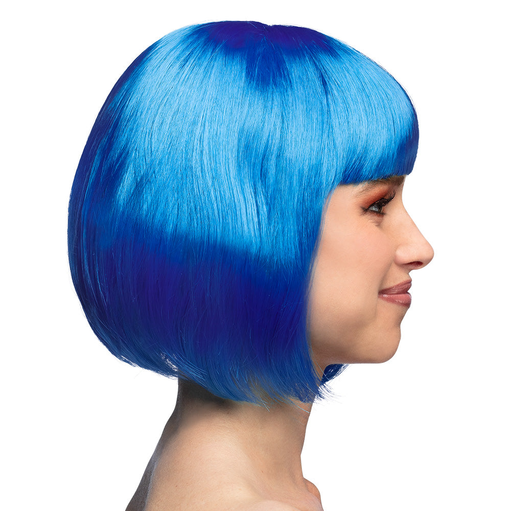 Perücke Cabaret dunkelblau – Kurzhaar Bob mit Pony für Damen, Karneval & Party 2