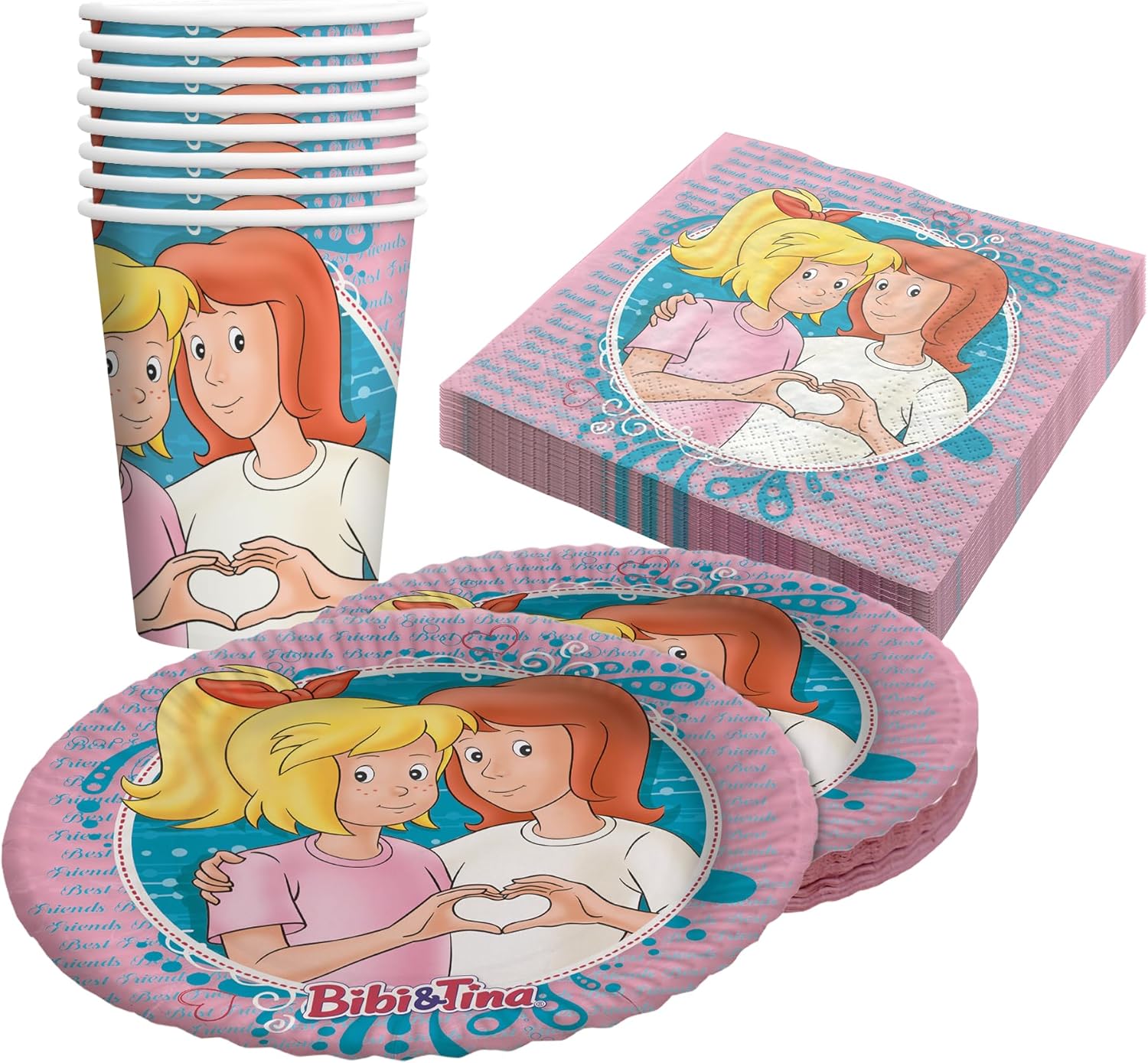 Bibi & Tina 36-teiliges Geschirr-Party Set