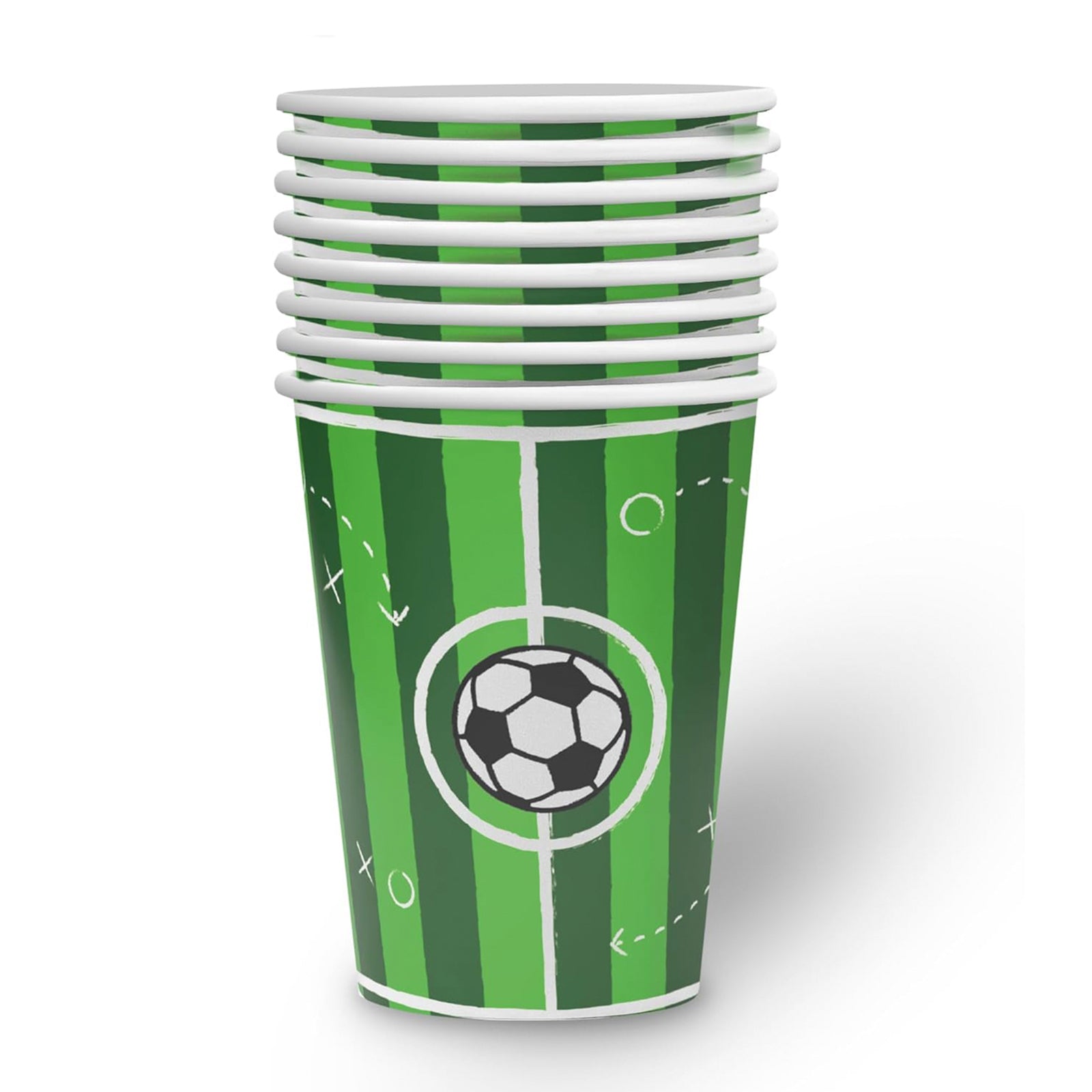 Becher Fußball Goal – 8er-Pack, 250 ml, Partybecher für Fußballgeburtstag