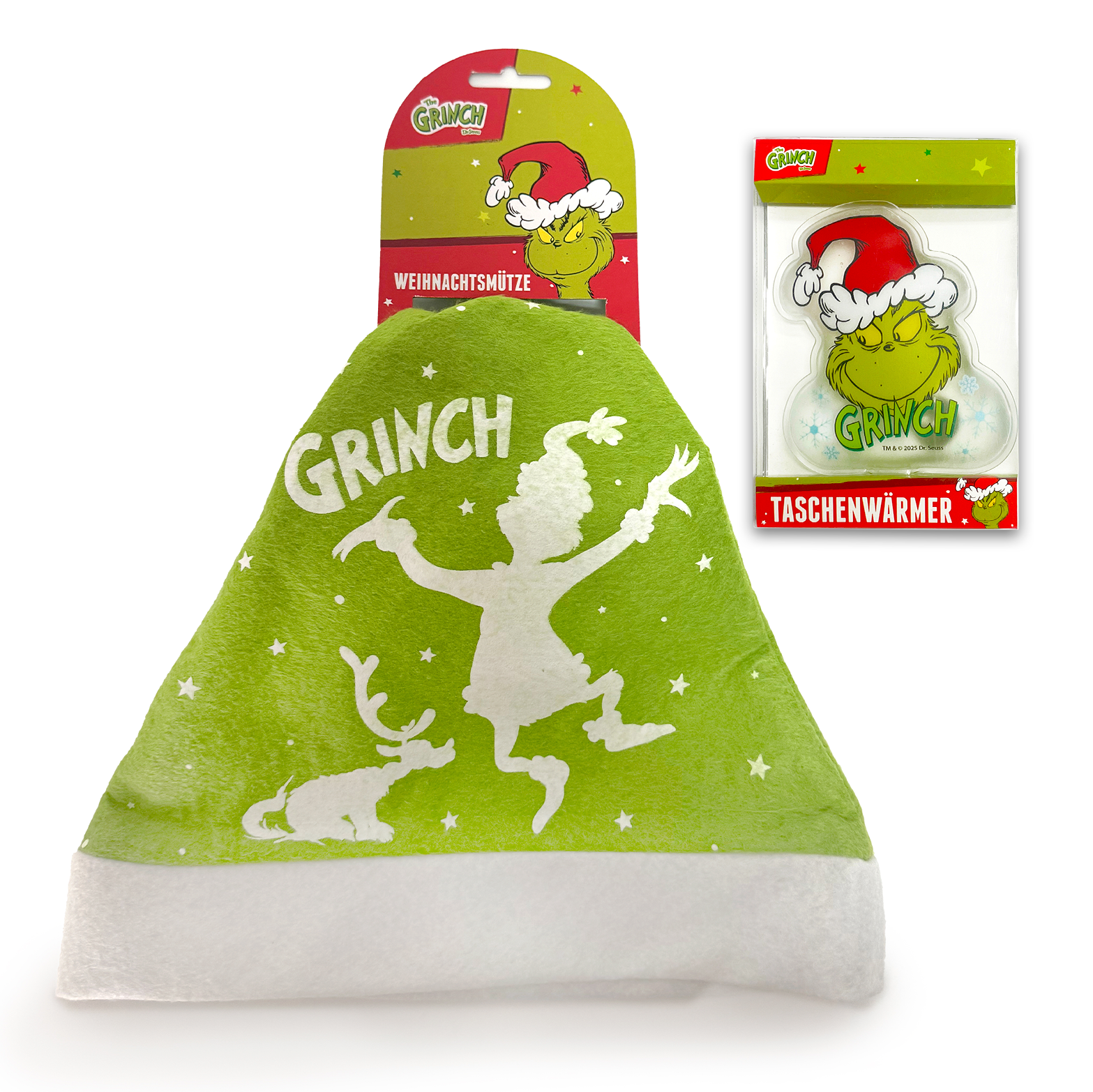 The Grinch Weihnachtsmütze & Handwärmer – 2-teiliges Set