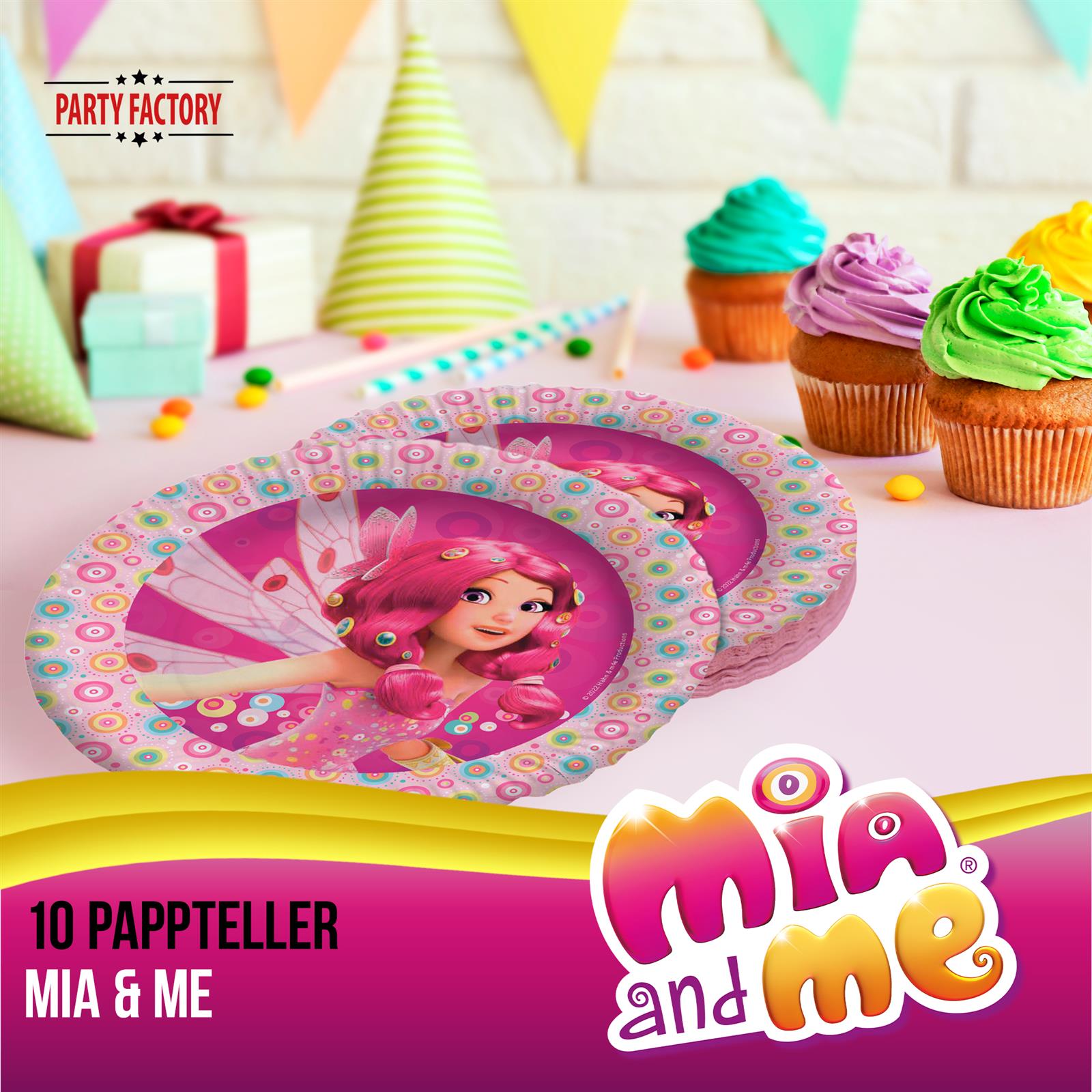 Mia and Me Papp-Teller 23 cm 10 Stück 2