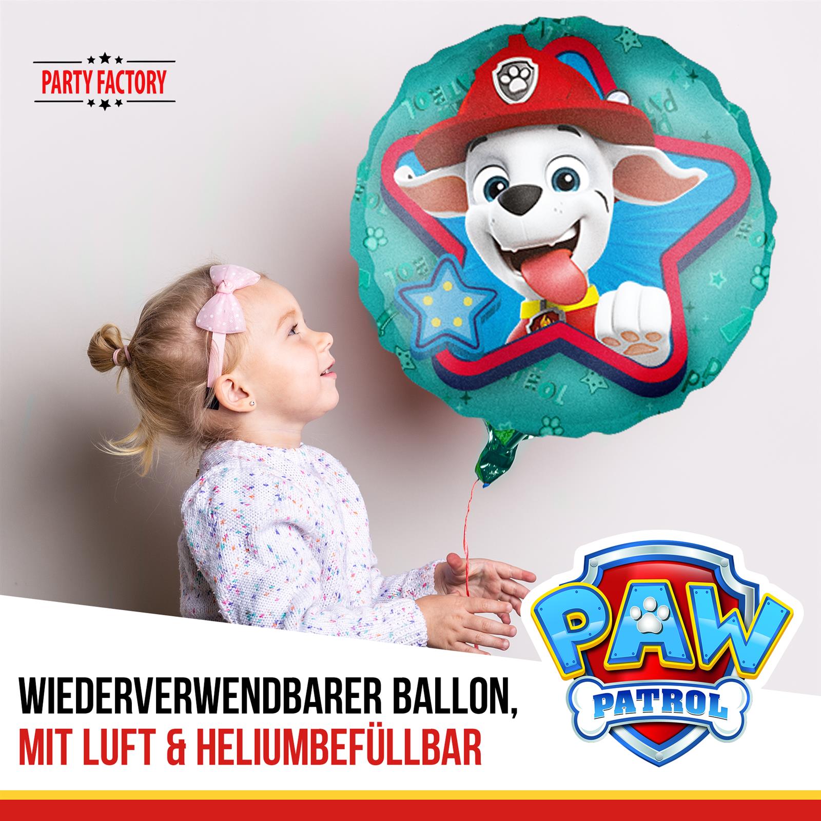 Paw Patrol Folienballon Marshall blau Ø45 cm rund 2