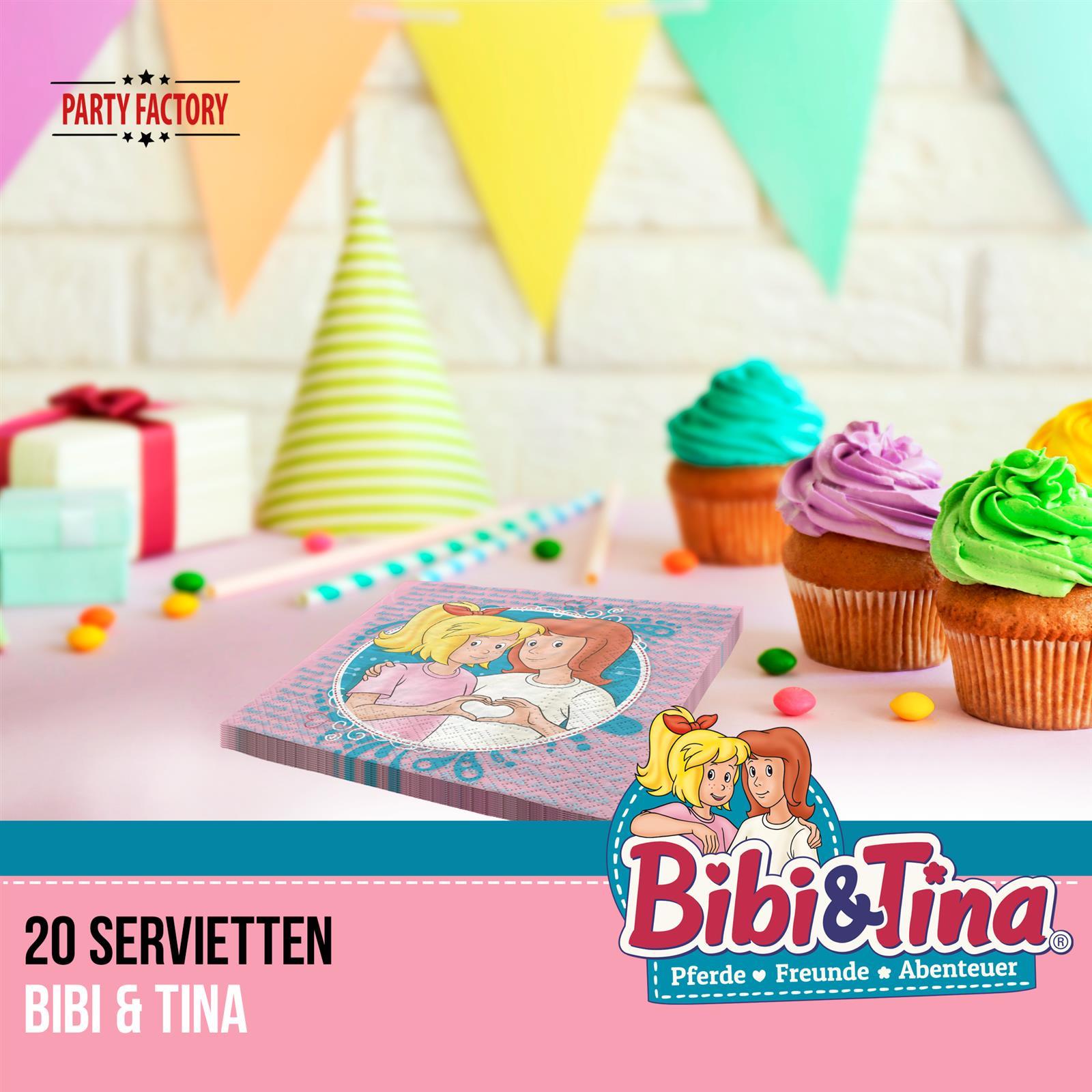 Bibi & Tina Servietten 33x33 cm 20er-Pack 2-lagig 2
