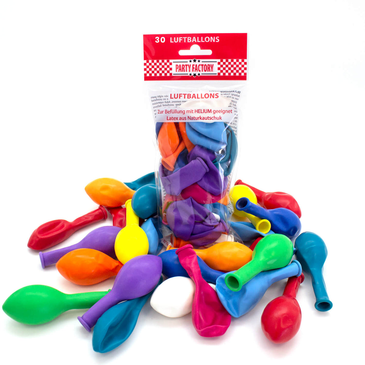 20er Set Latexballons uni bunt, ø25cm 2
