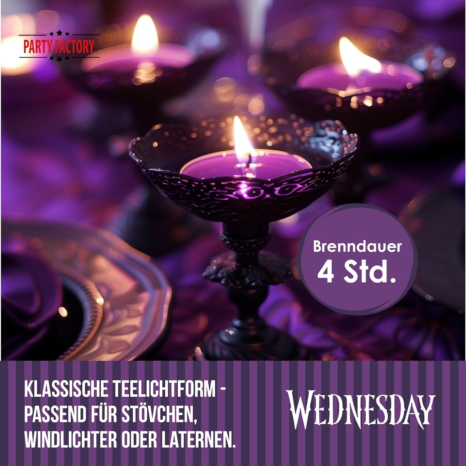 Wednesday Teelichter 10er Pack 3