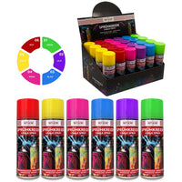 24er Sprühkreide Set bunte Kreide für Kinder, Straße & Outdoor-Spiele 6 Farben abwaschbar