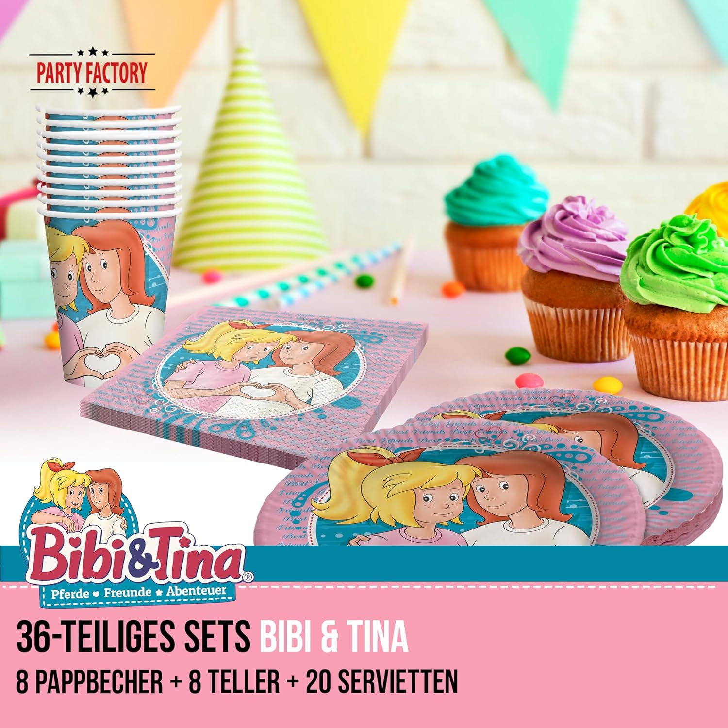 Bibi & Tina 36-teiliges Geschirr-Party Set 2