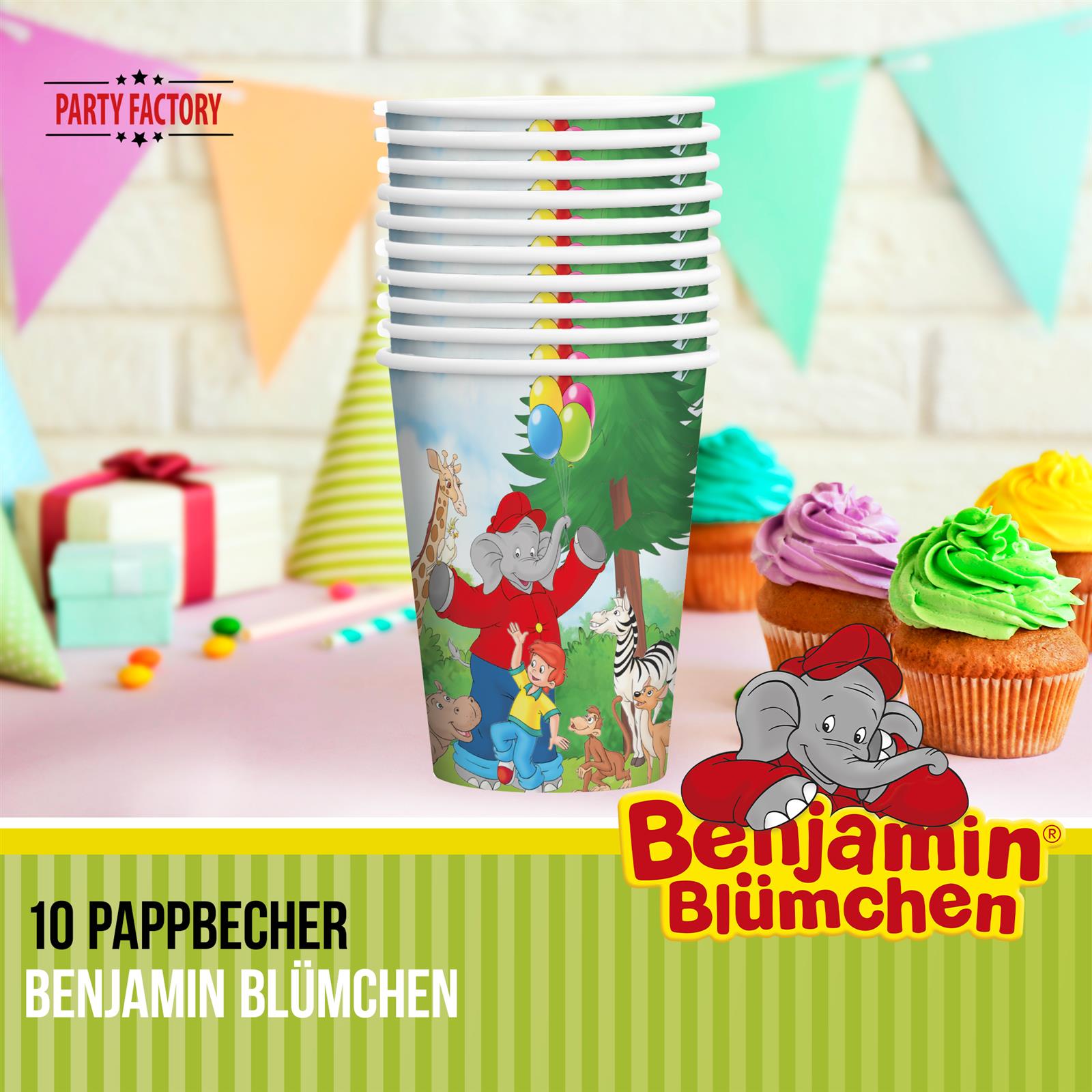 Benjamin Blümchen Becher  250 ml 10er-Pack 2